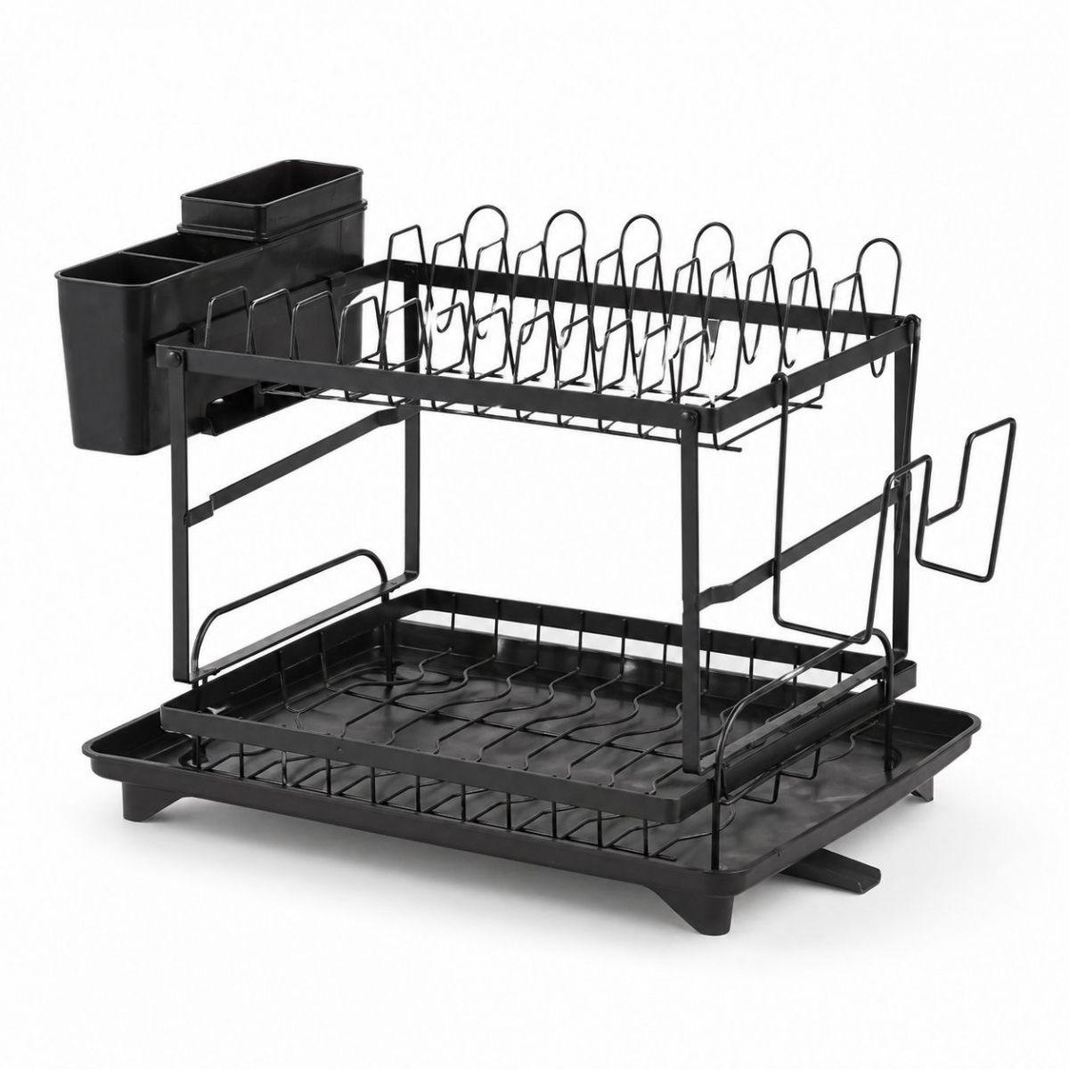 Escurridor De Platos Con Desagüe Para Mesón Más Ordenado-4