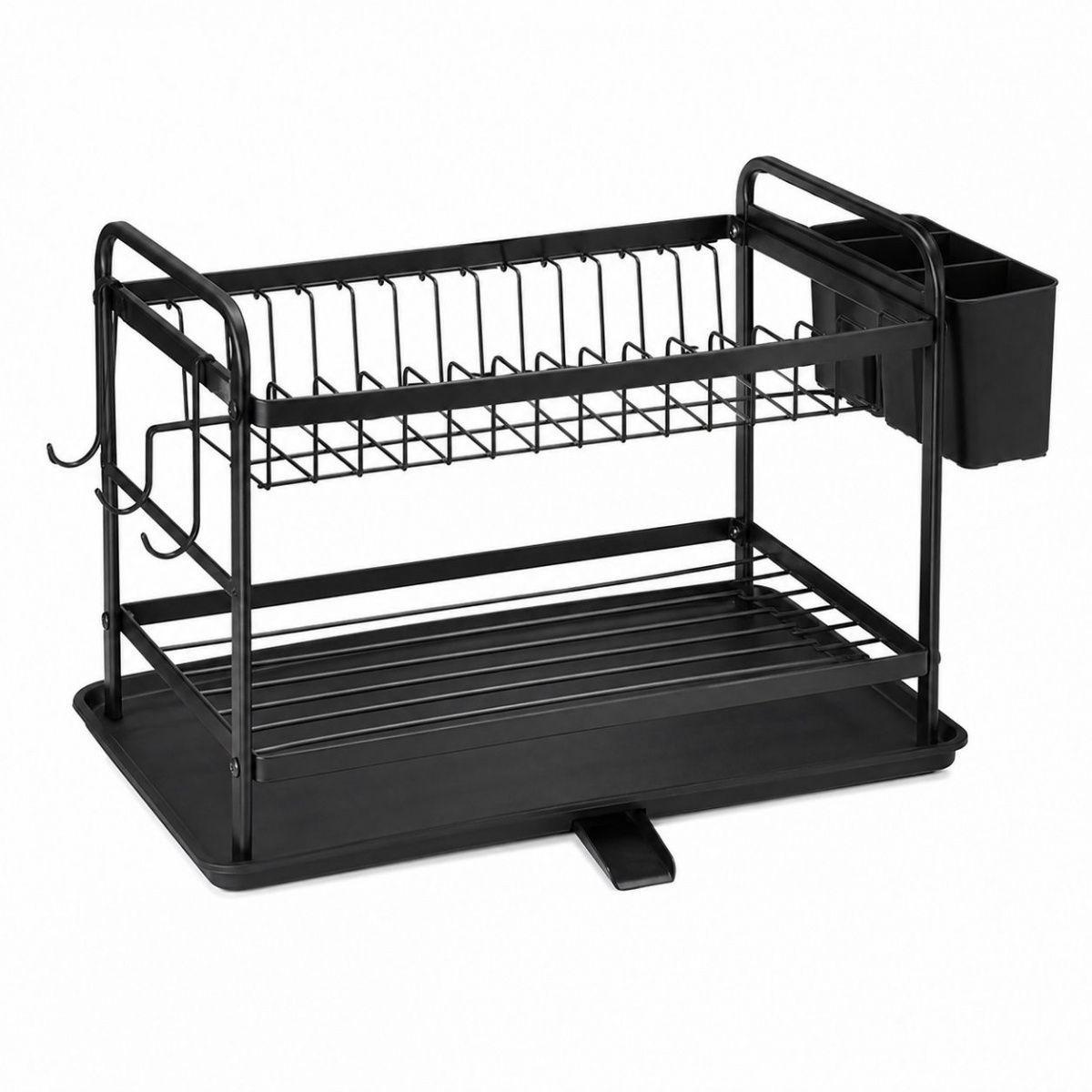 Escurridor De Platos Con Desagüe Para Mesón Más Ordenado-6