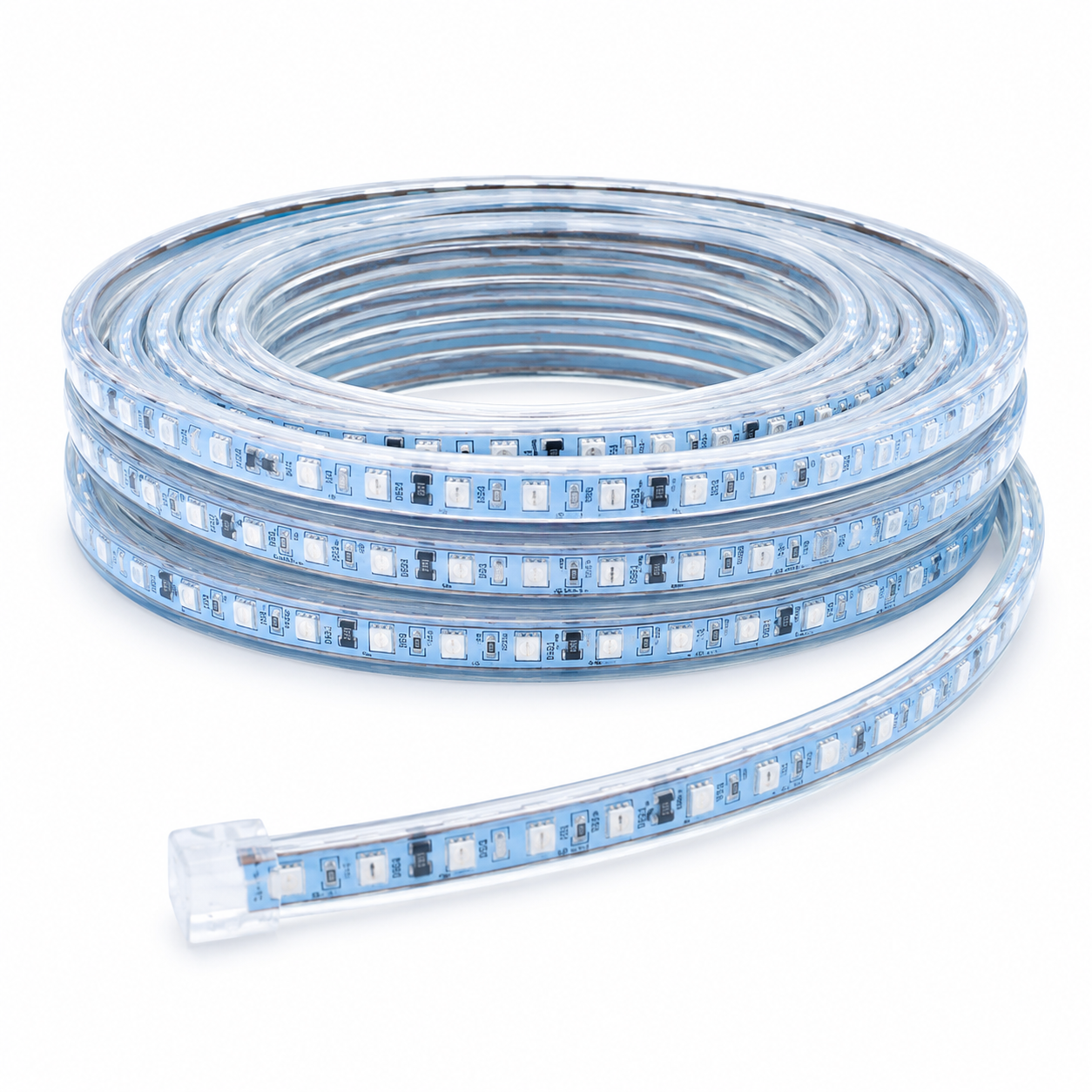 Cinta LED Azul Hielo 100 LED/m Corte Cada 10 cm Adhesiva-3