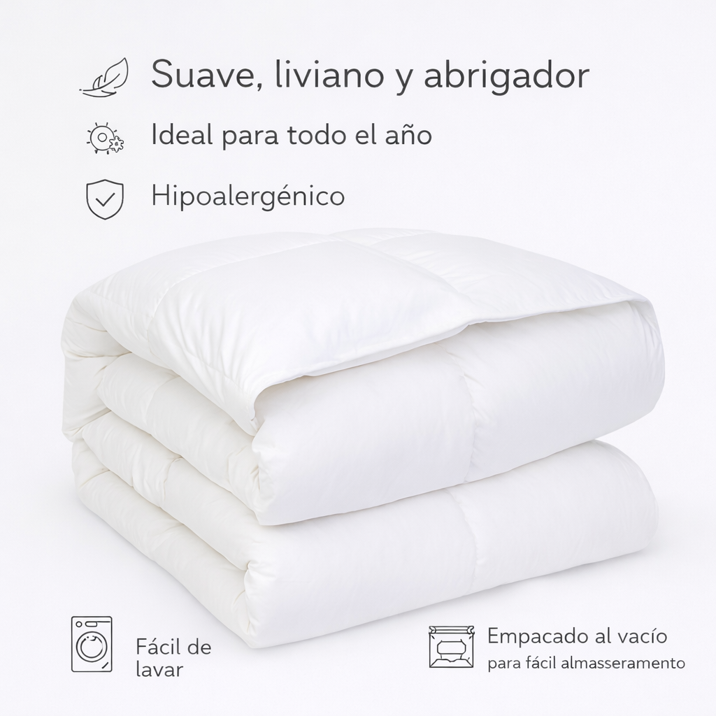 Plumón 1/5 plaza invierno pluma de ganso 30% pluma pecho-5