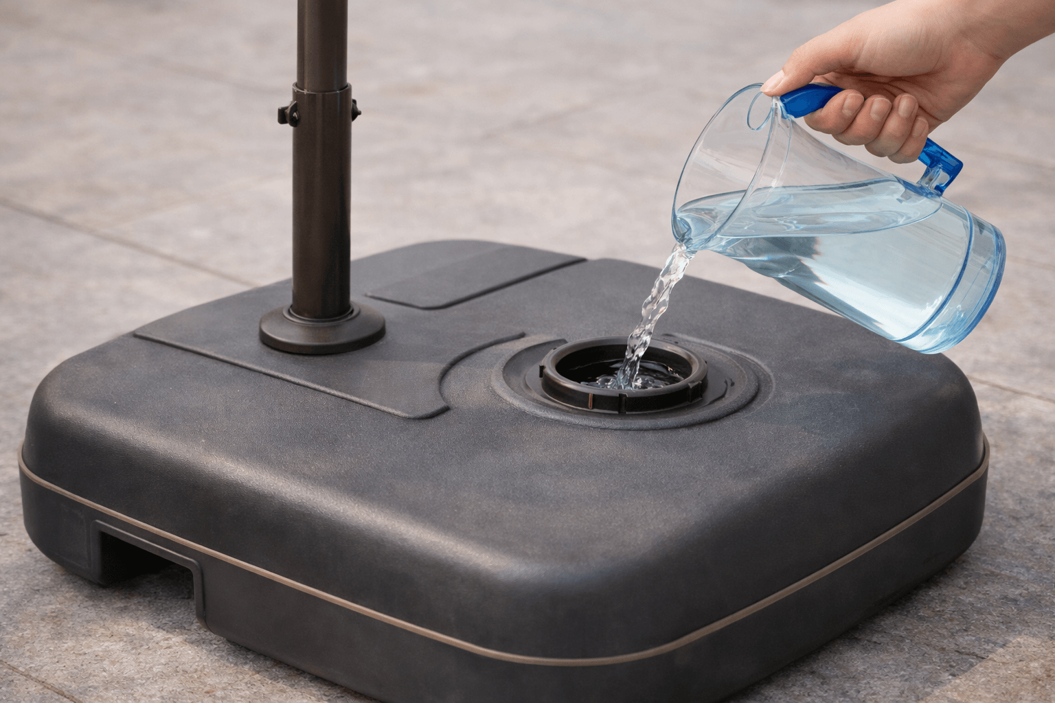 Toldo Quitasol Lateral Burdeo 3m Base 60L Ideal Quincho Terraza-4