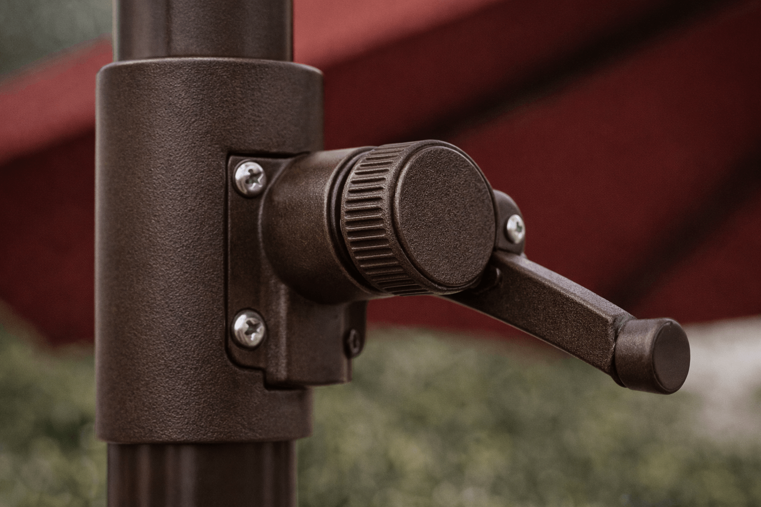 Toldo Quitasol Lateral Burdeo 3m Base 60L Ideal Quincho Terraza-6