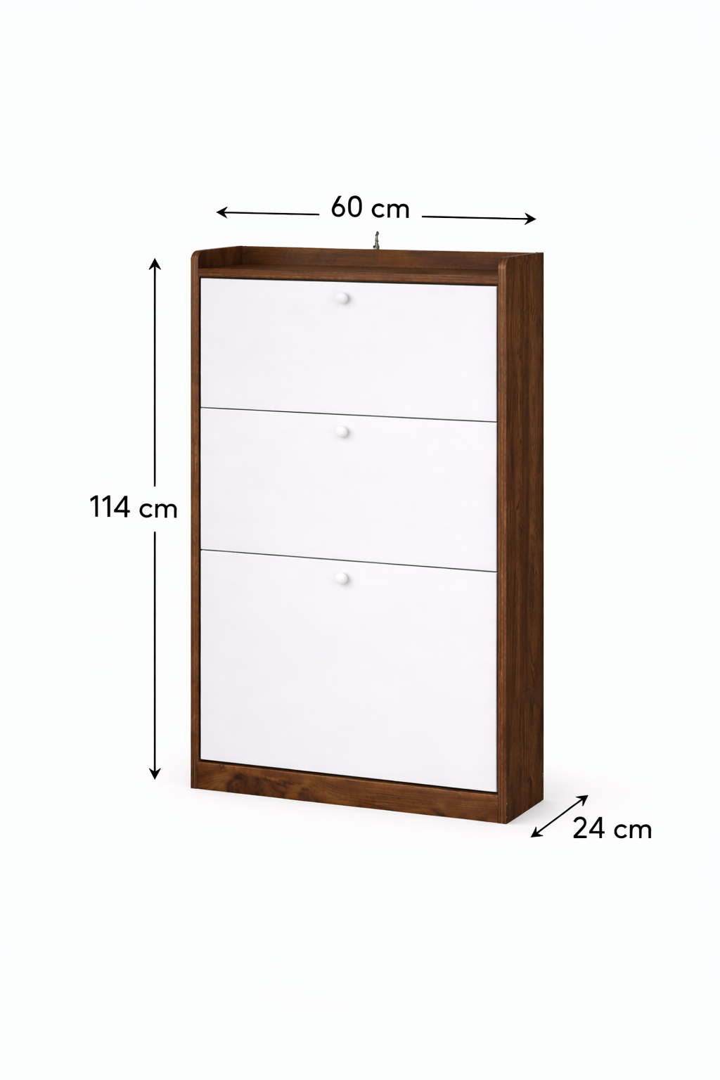 Organizador de Zapatos Velux Blanco/Madera 18 Pares Diseño Moderno 114×60×24-4