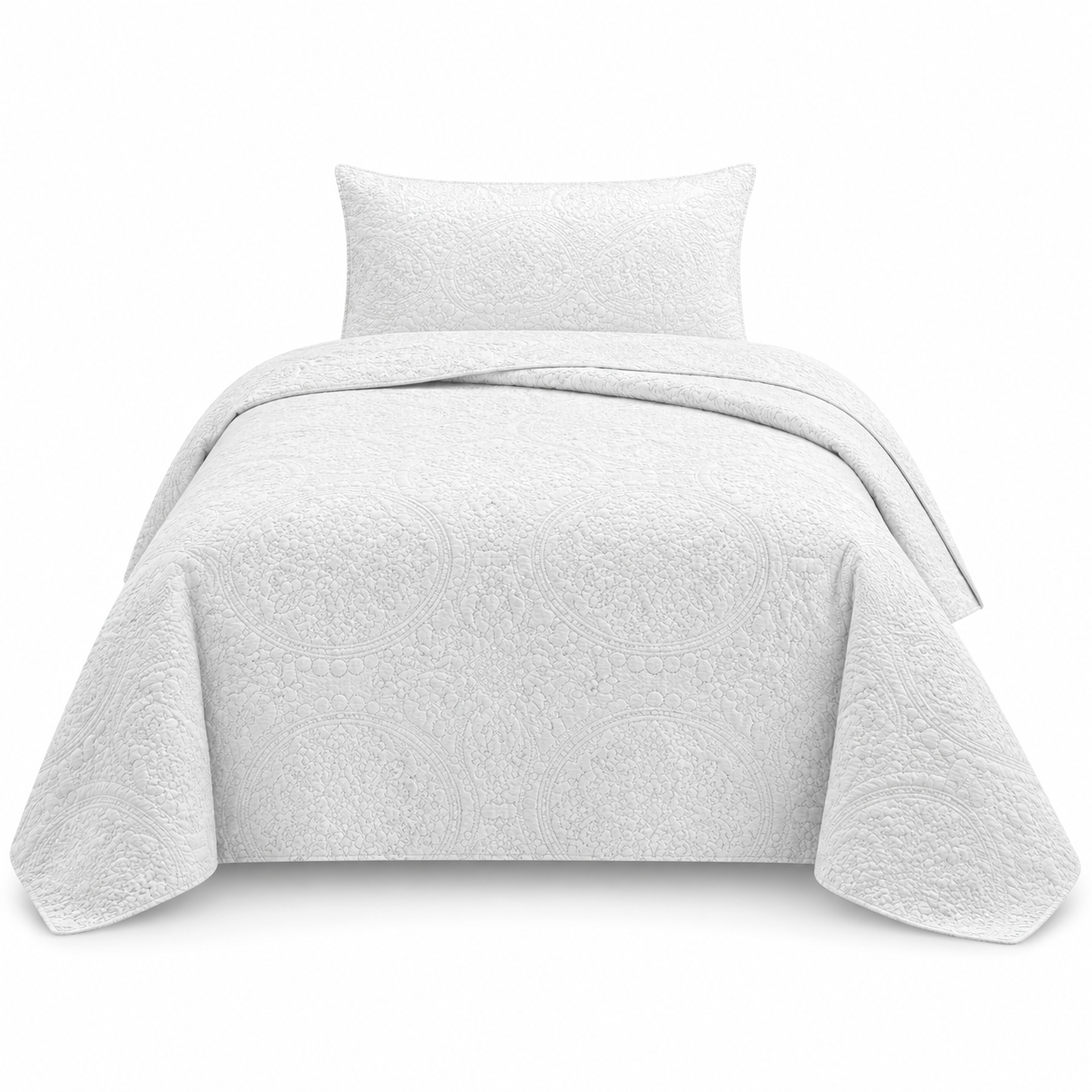 Cubrecama Verano Quilt Wonder 1.5 P 170x240 Cm Reversible 1 Funda Blanco-0