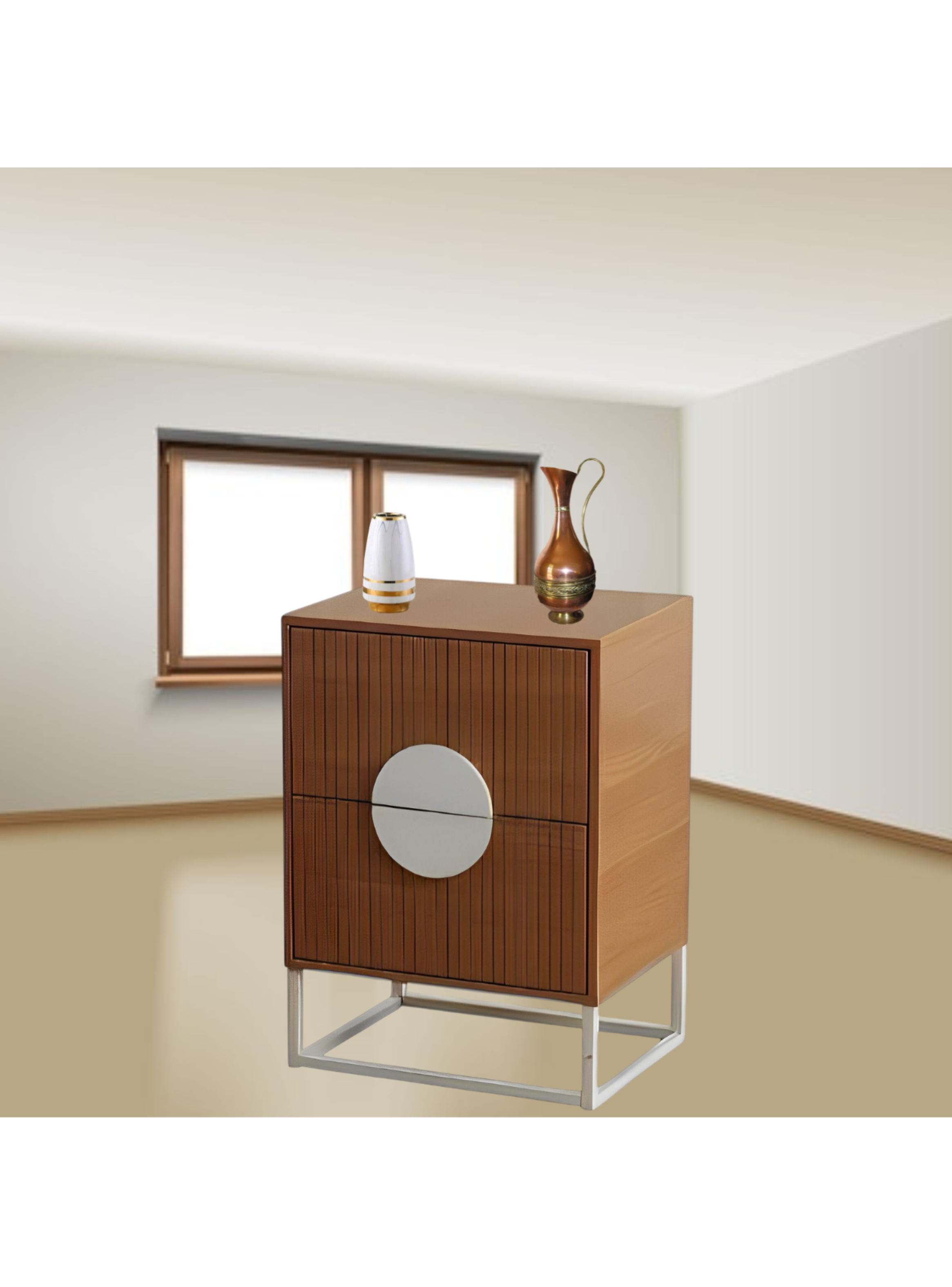 Velador Lumière 2 Cajones amplios estilo moderno madera-5