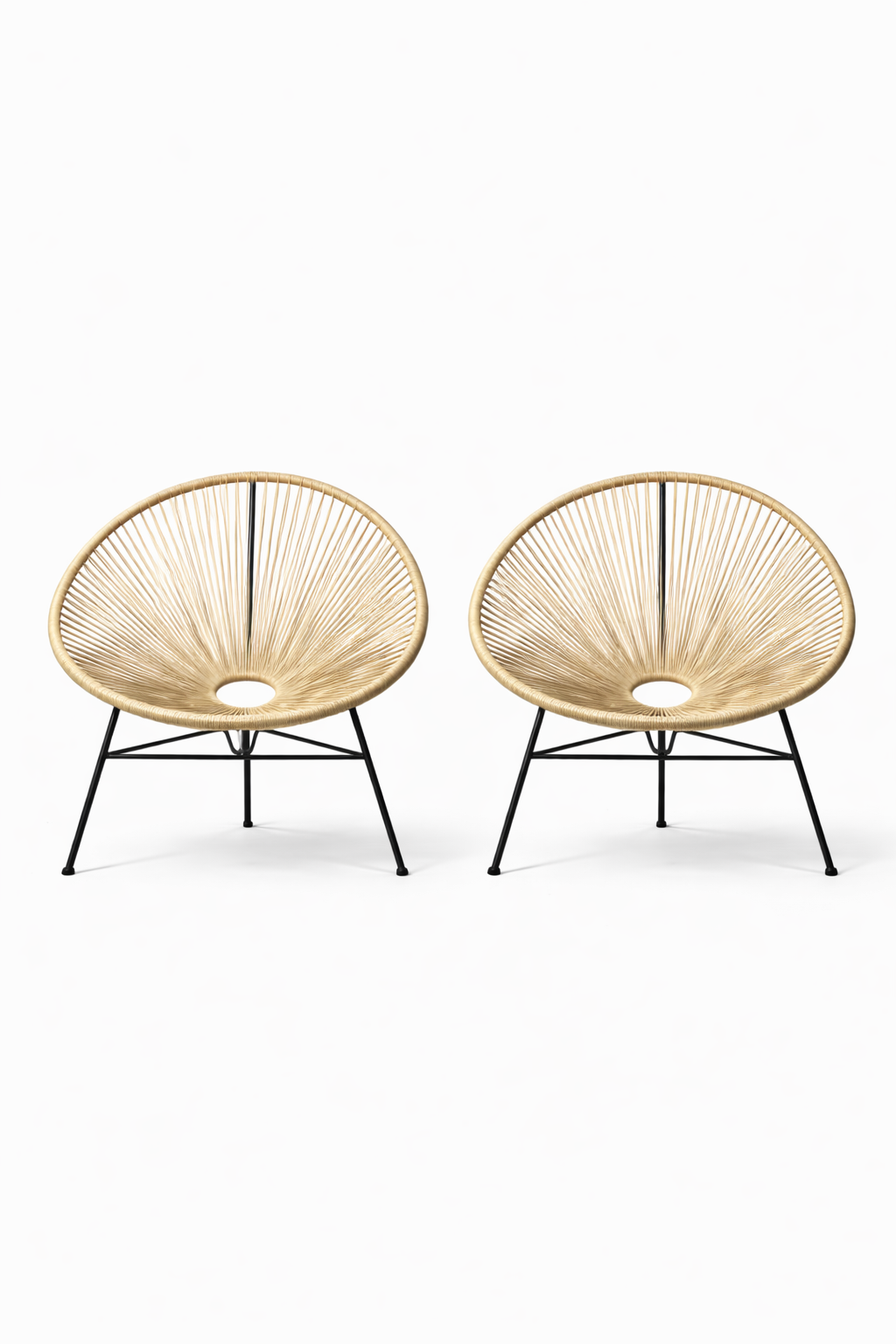 Pack 2 Sillas Terra Nova Beige Jardín Base Metal 79,5 cm Base Metálica-3