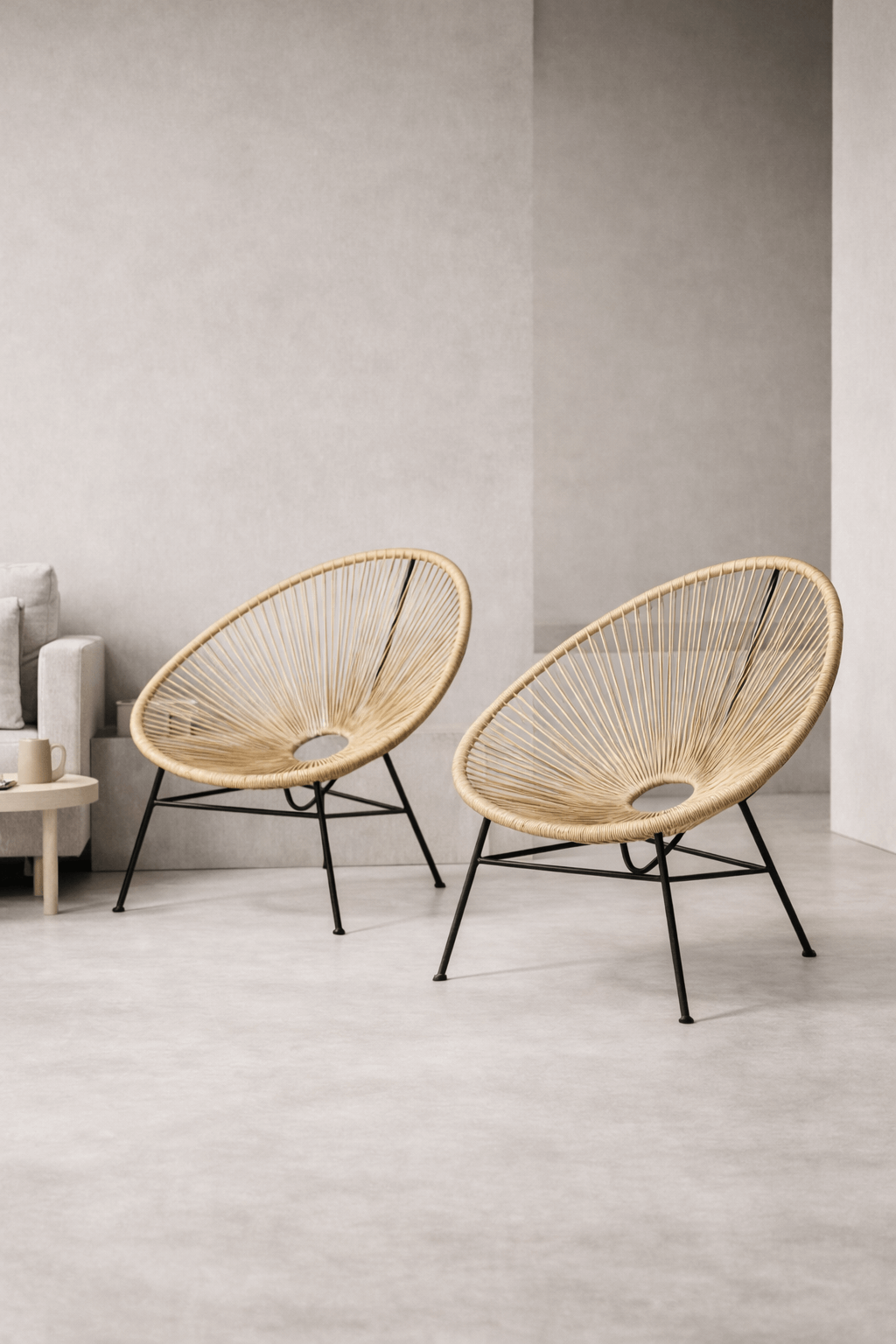 Pack 2 Sillas Terra Nova Beige Jardín Base Metal 79,5 cm Base Metálica-4