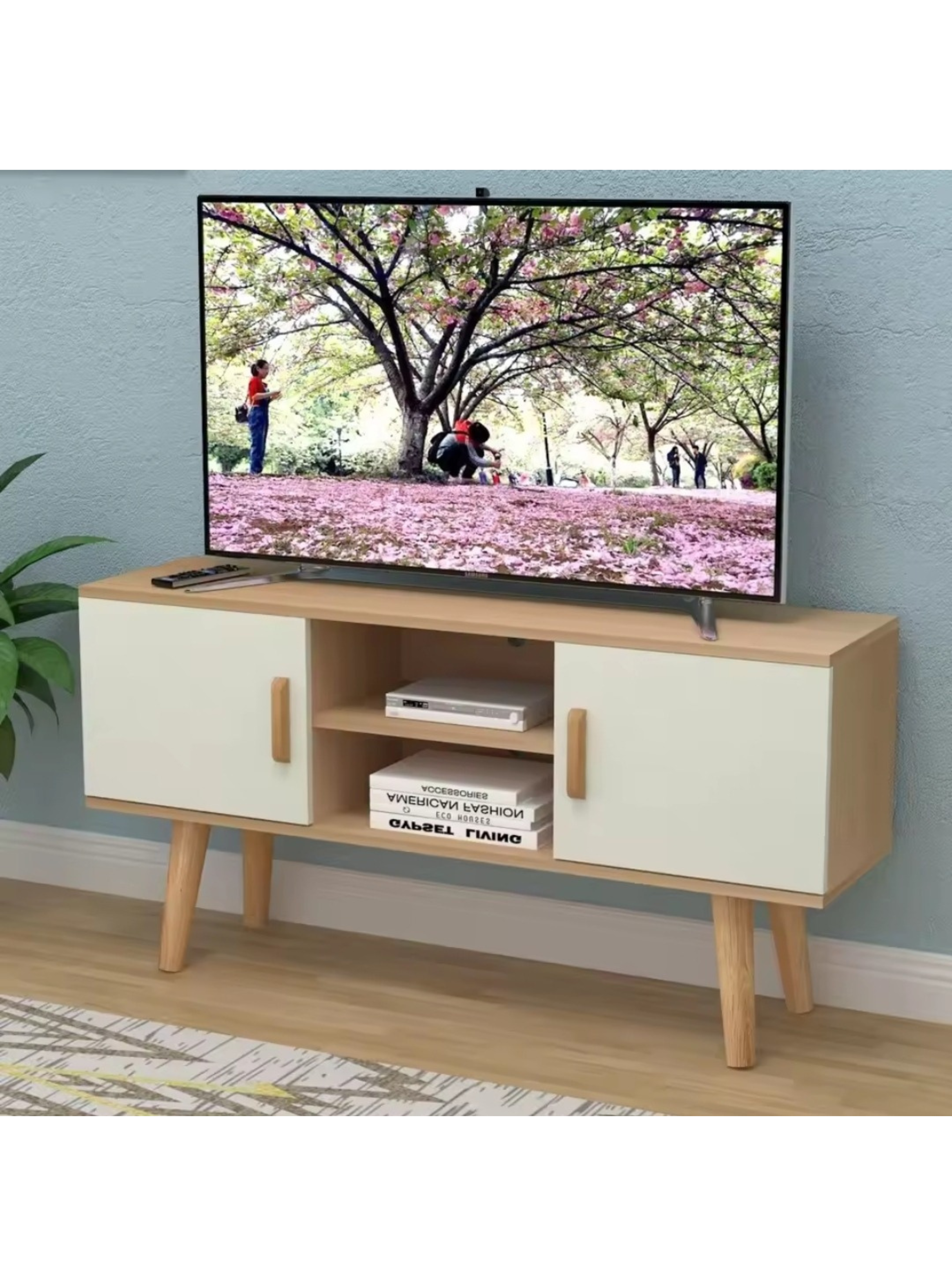 Rack tv Italo moderno estilo nordico 2 puertas 50"-2