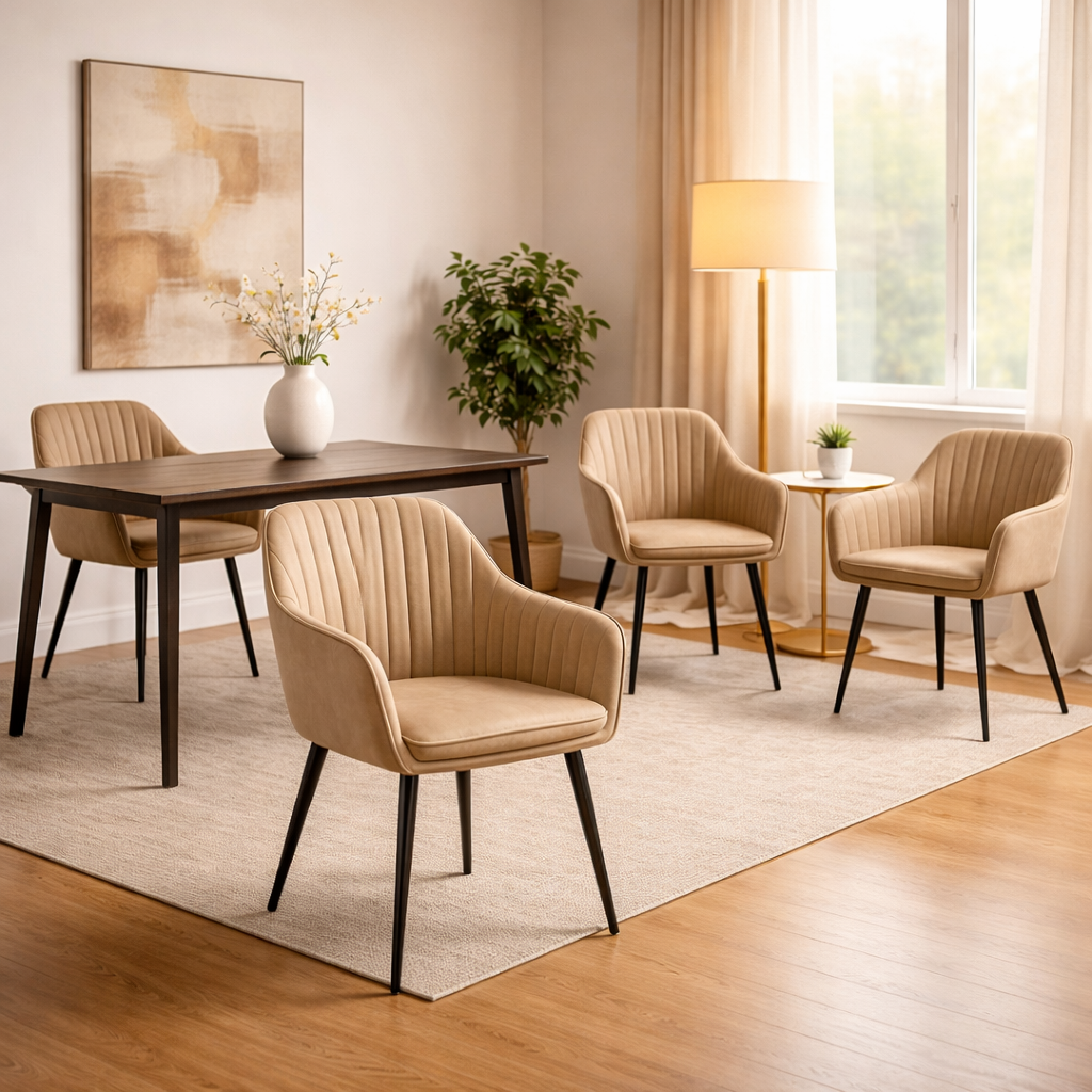 Pack 4 Butacas Tapizadas Con Apoyabrazos Tipo Velvet-4