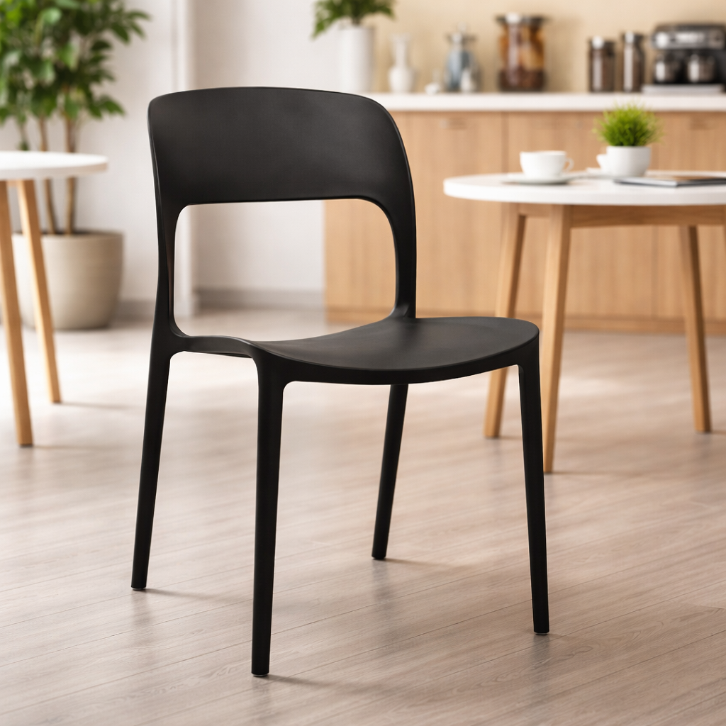 Silla Moderna Negra 43x41x83 Cm Para Comedor Terraza U Oficina-5