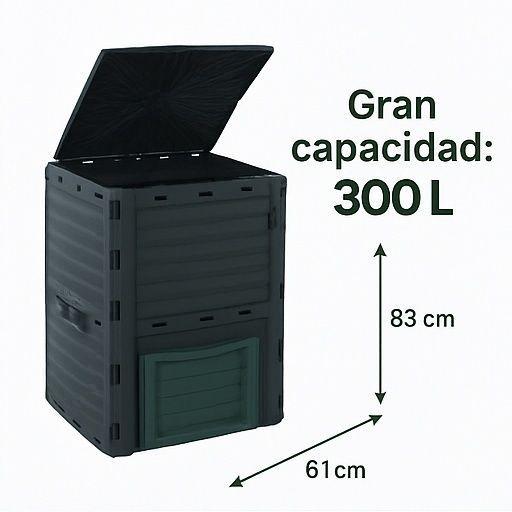 Compostera 300l basura organica jardin exterior-1