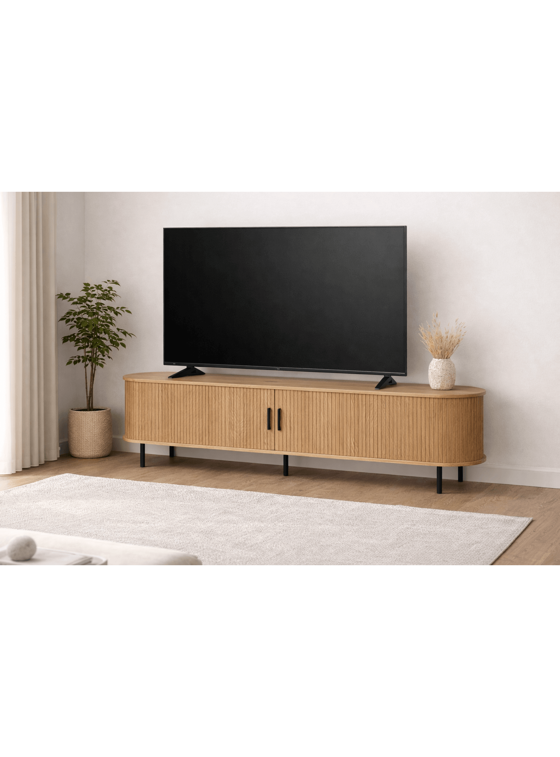 Rack TV Oslo 180 cm Madera | Ideal para TV Grande-4