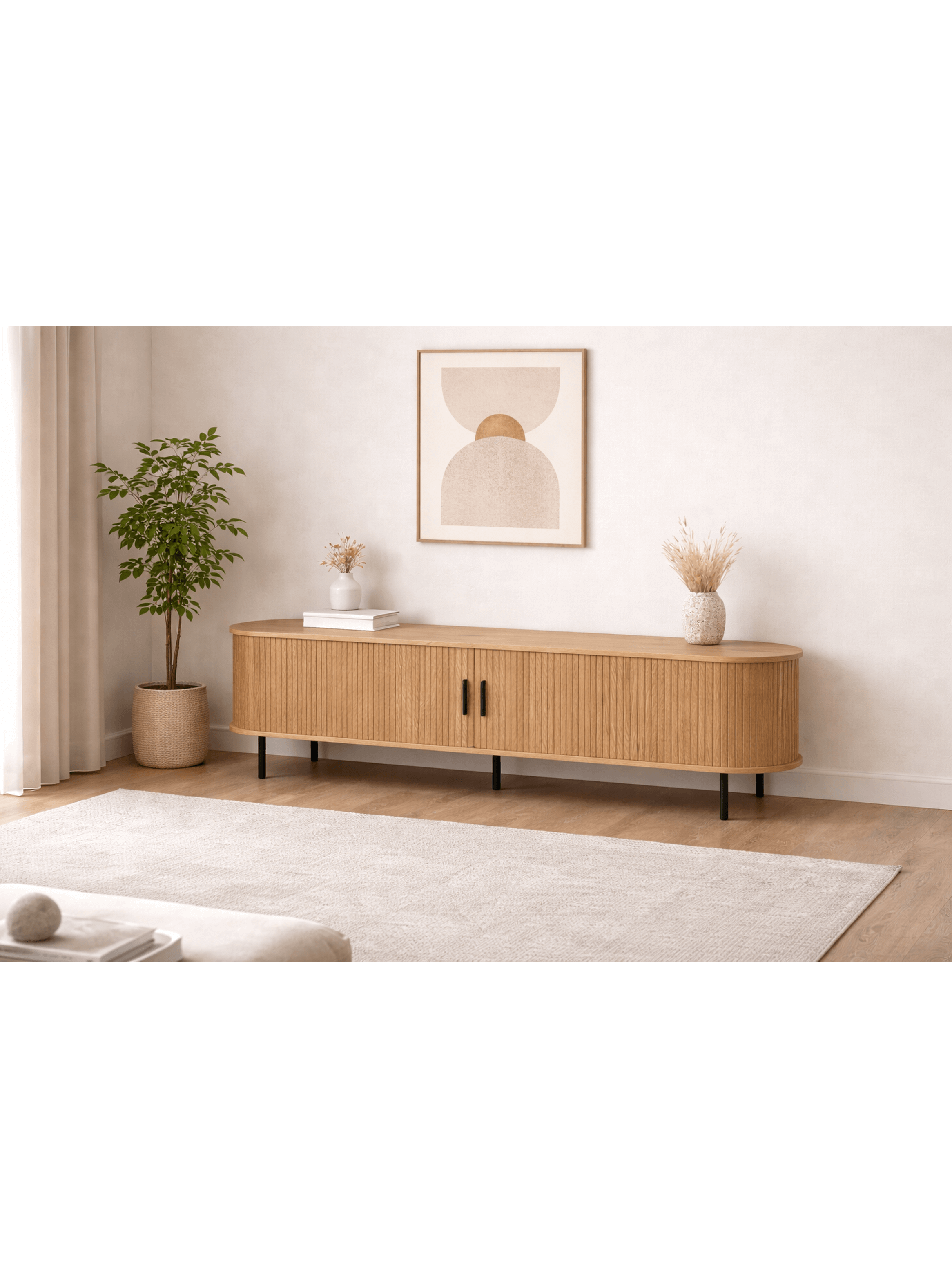 Rack TV Oslo 180 cm Madera | Ideal para TV Grande-4