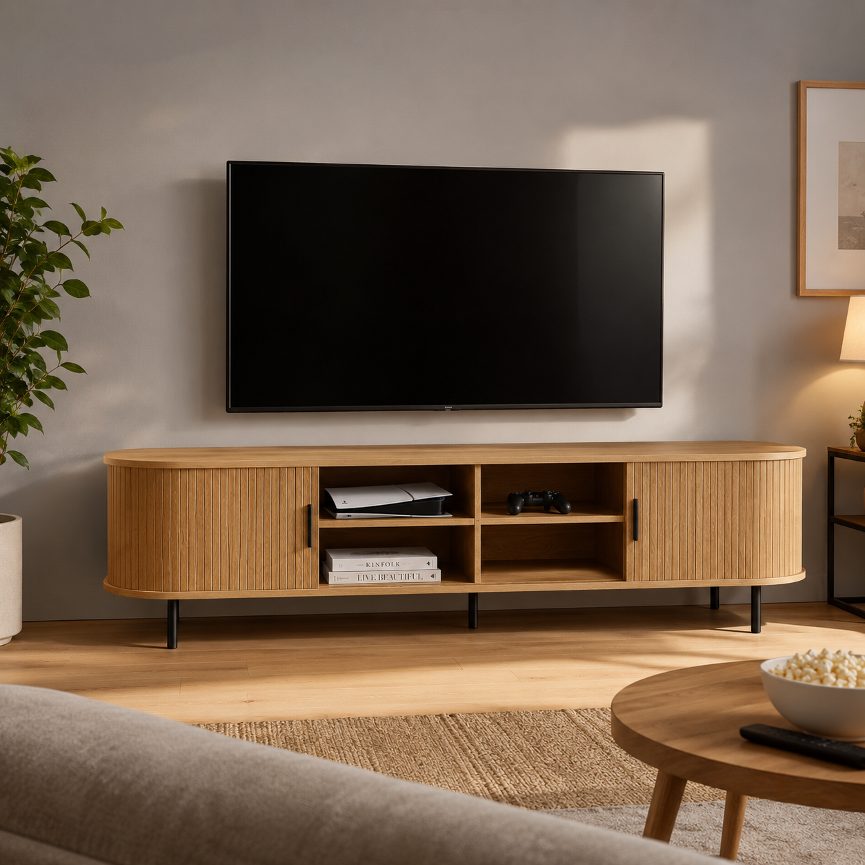 Rack TV Oslo 180 cm Madera | Ideal para TV Grande-6