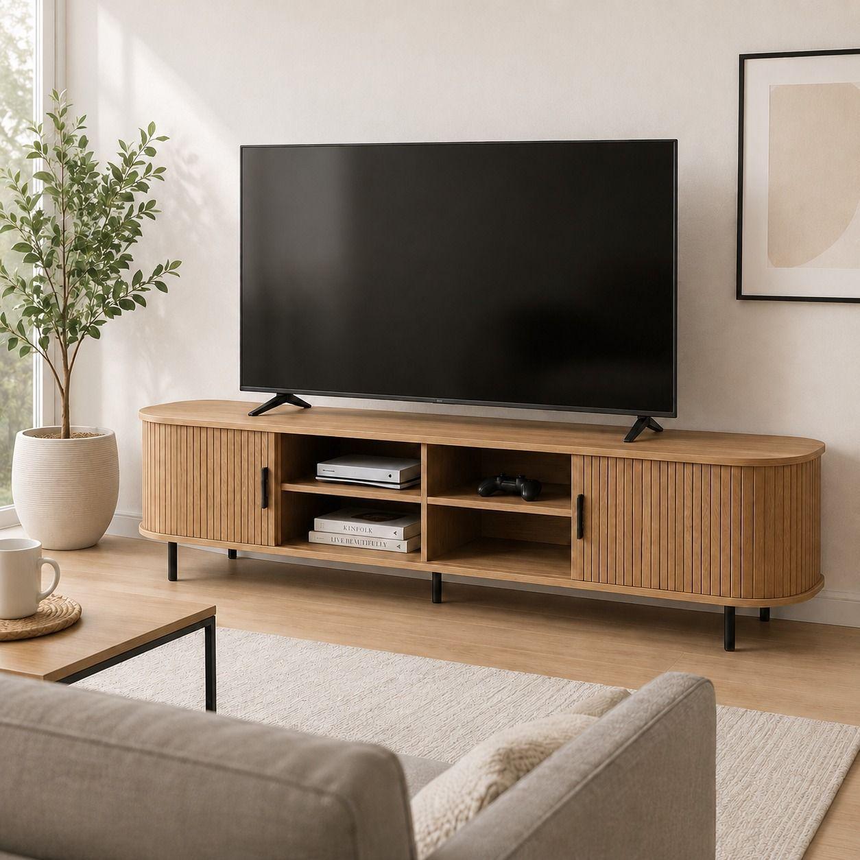Rack TV Oslo 180 cm Madera | Ideal para TV Grande-7
