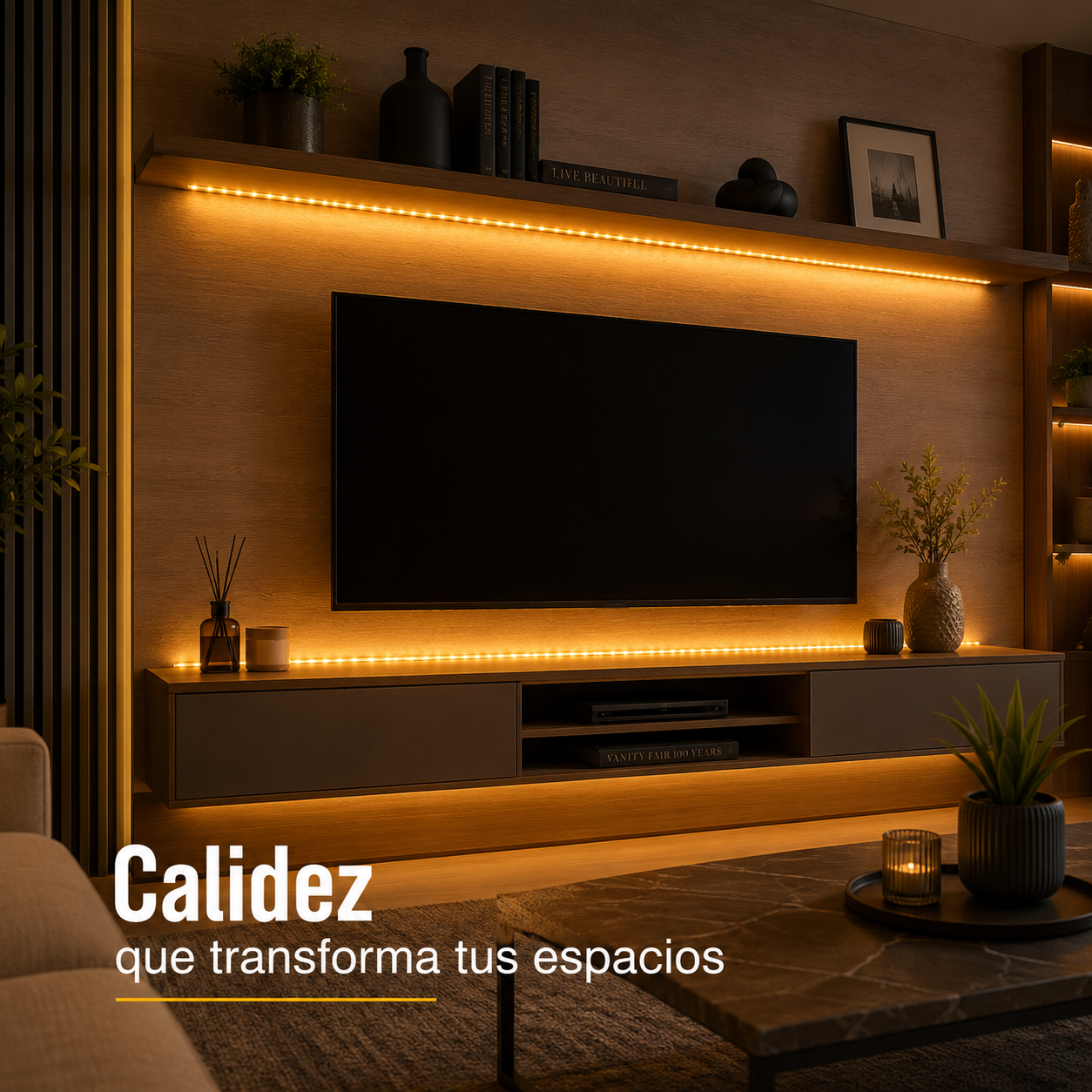 Cinta LED Dorada 100 LED/m Corte Cada 10 cm Adhesiva-4