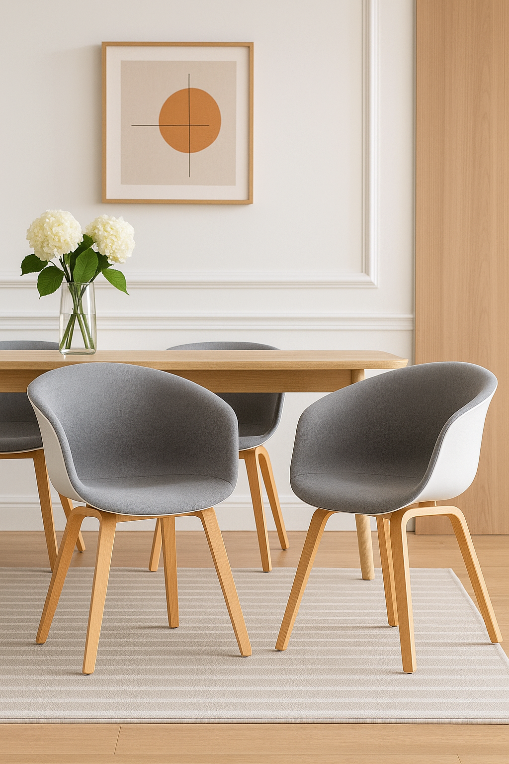 Pack 2 Sillas De Comedor Acolchada Ergonómico Respaldo Curvo -2