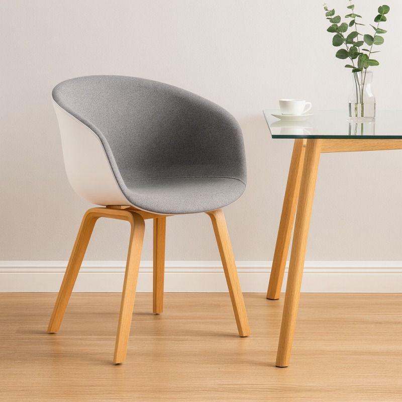 Pack 2 Sillas De Comedor Acolchada Ergonómico Respaldo Curvo -4