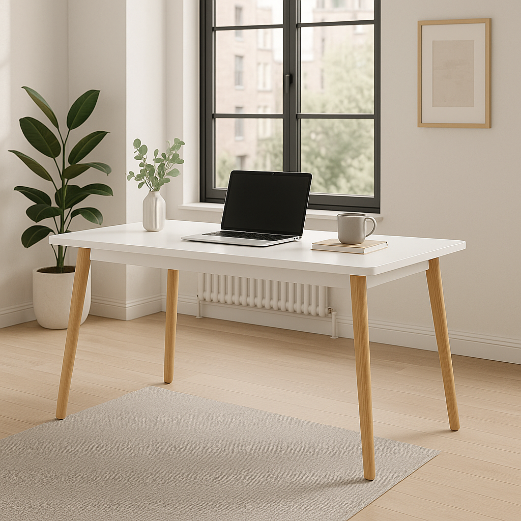Escritorio Nórdico Moderno – Compacto, Estable y Perfecto para Estudio-4