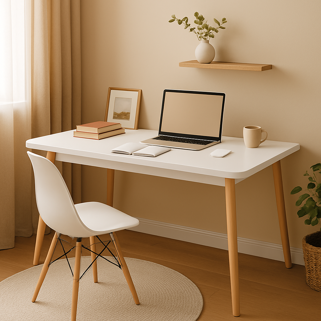 Escritorio Nórdico Moderno – Compacto, Estable y Perfecto para Estudio-5