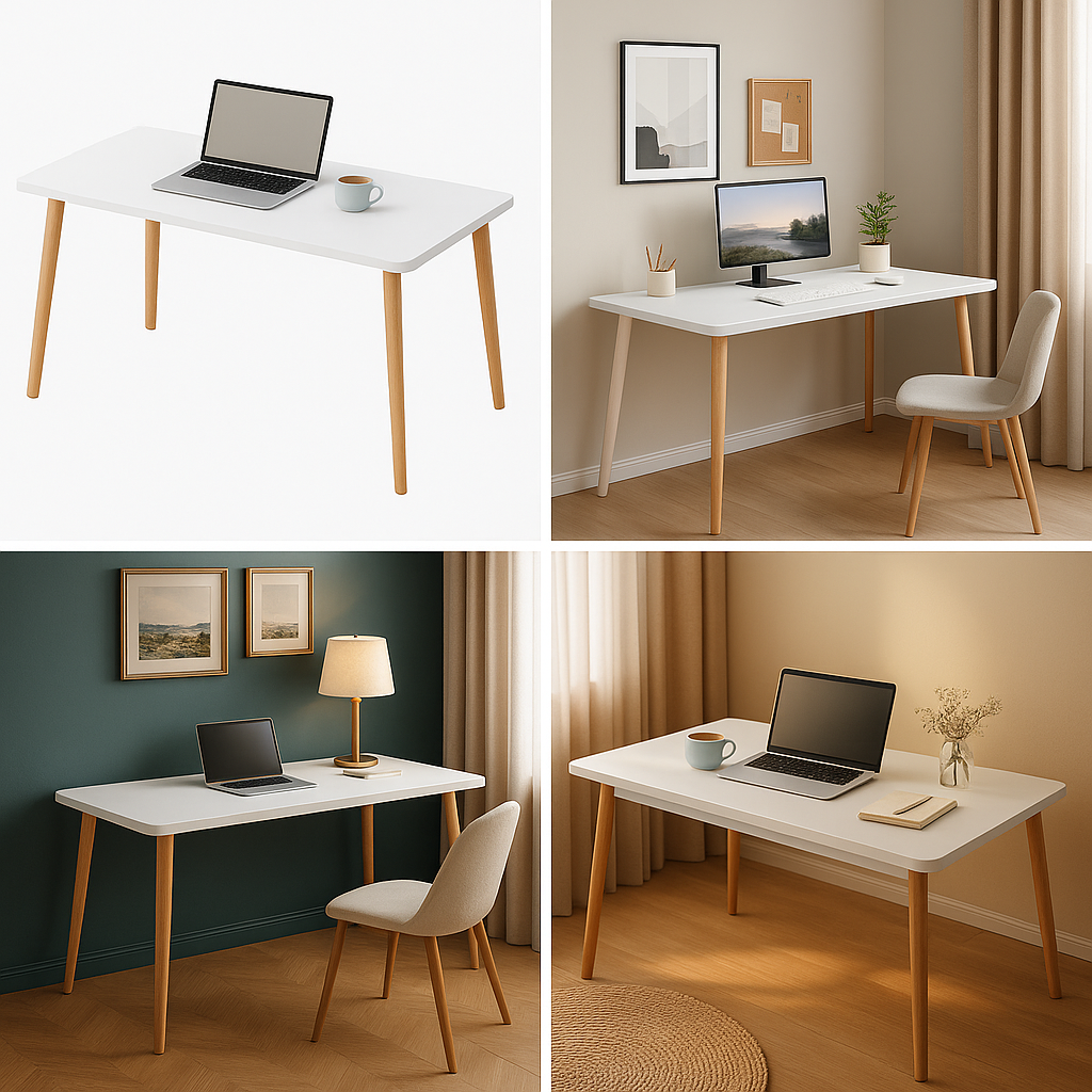 Escritorio Nórdico Moderno – Compacto, Estable y Perfecto para Estudio-7