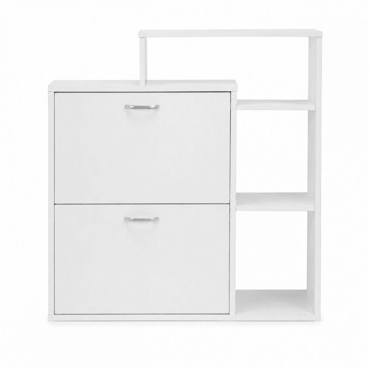 Mueble Zapatero Velux Blanco con Repisa Lateral 86,5 x 24 x 90 cm-0