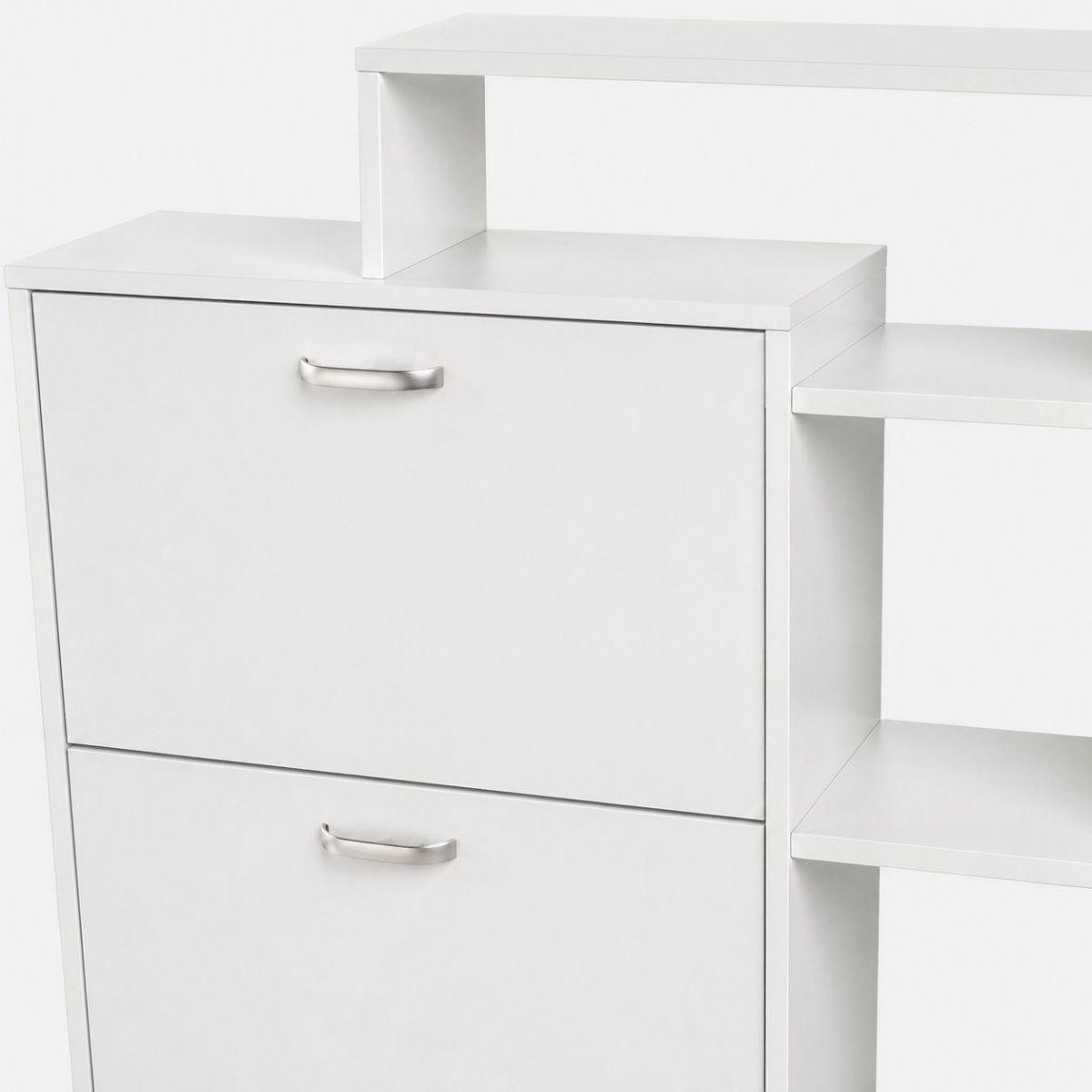 Mueble Zapatero Velux Blanco con Repisa Lateral 86,5 x 24 x 90 cm-1