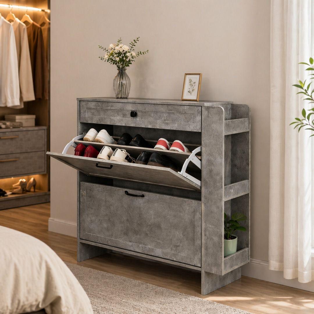 Mueble Zapatero Alto Con Gran Capacidad Y Ahorrar Espacio-4