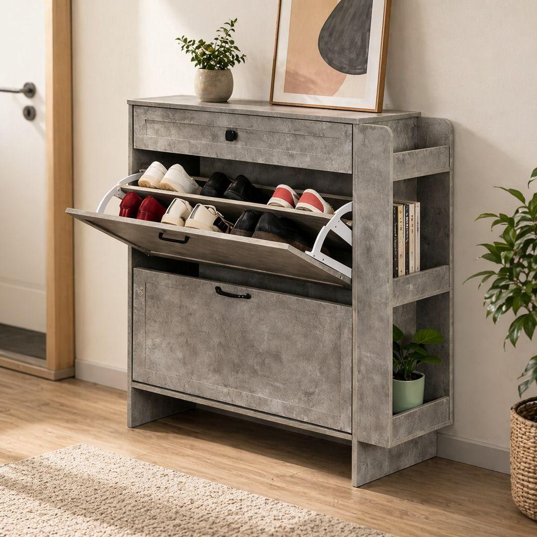 Mueble Zapatero Alto Con Gran Capacidad Y Ahorrar Espacio-5
