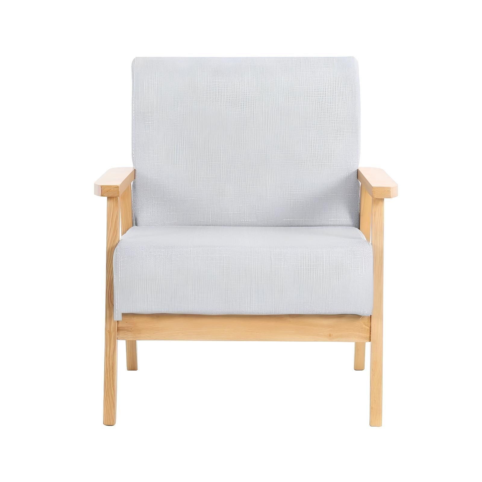 Poltrona Tayko Sillón Estilo Nórdico Con Estructura De Roble Gris Liso-5