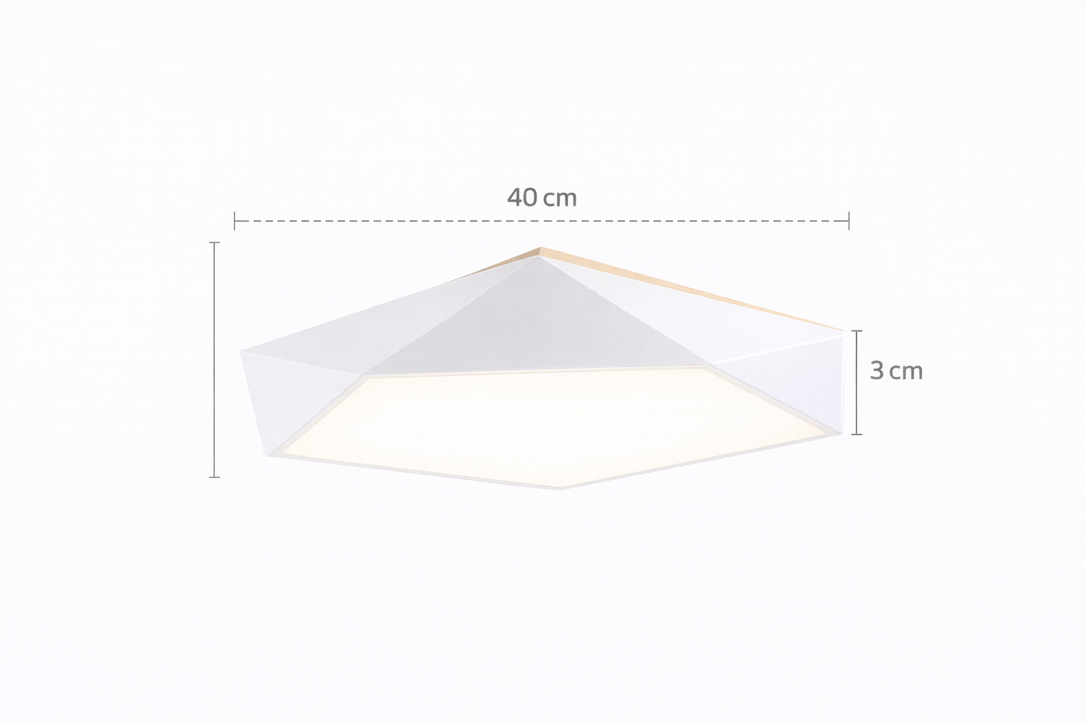 Plafón LED Pentagonal Konnergie Ukdah 40cm 3000K 4000K 6000K-3