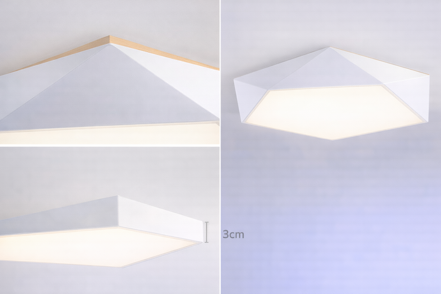 Plafón LED Pentagonal Konnergie Ukdah 40cm 3000K 4000K 6000K-5
