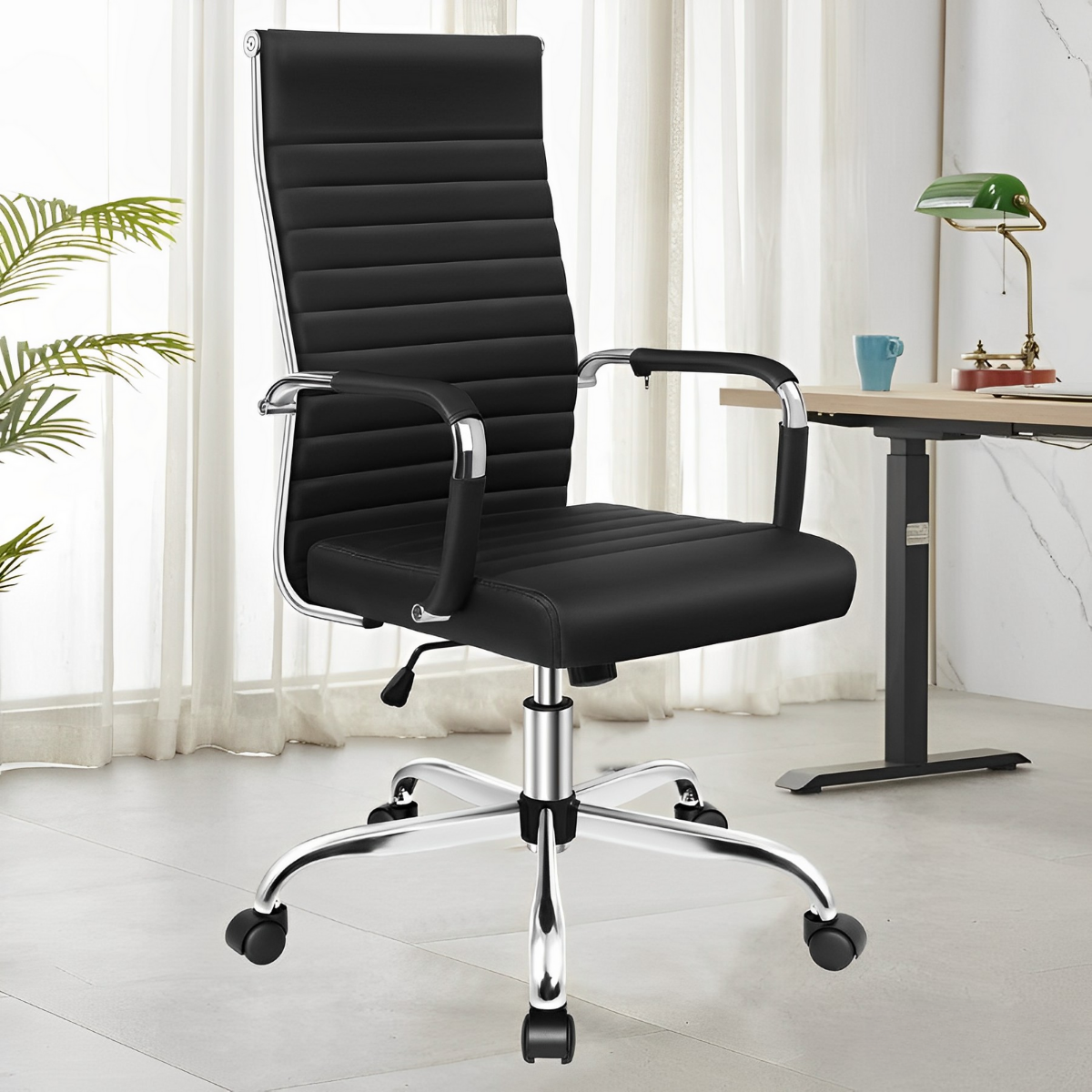 silla escritorio reclinable elements ejecutiva negra-1