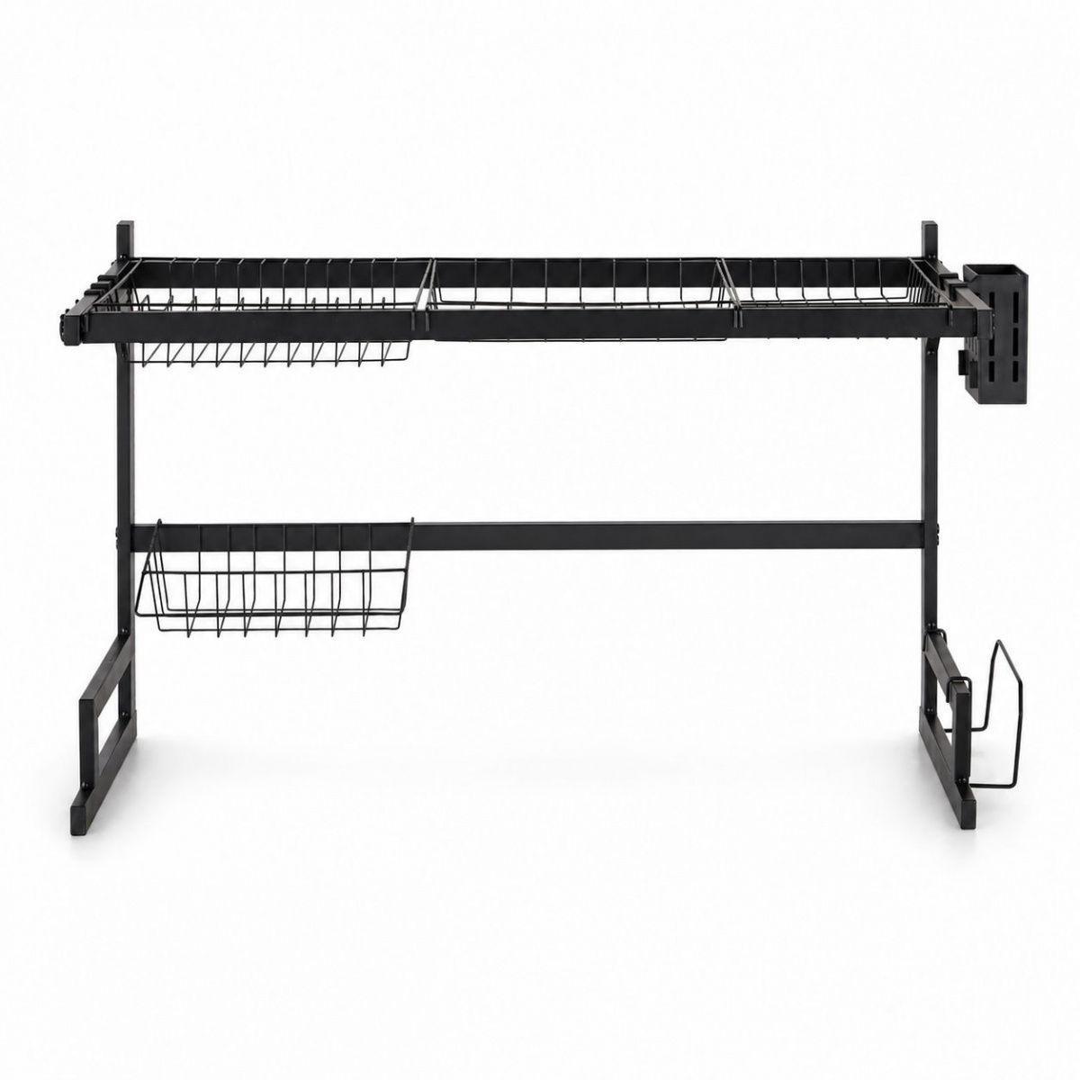 Secaplatos Negro Sobre Lavaplatos Para Cocina Ordenada-6