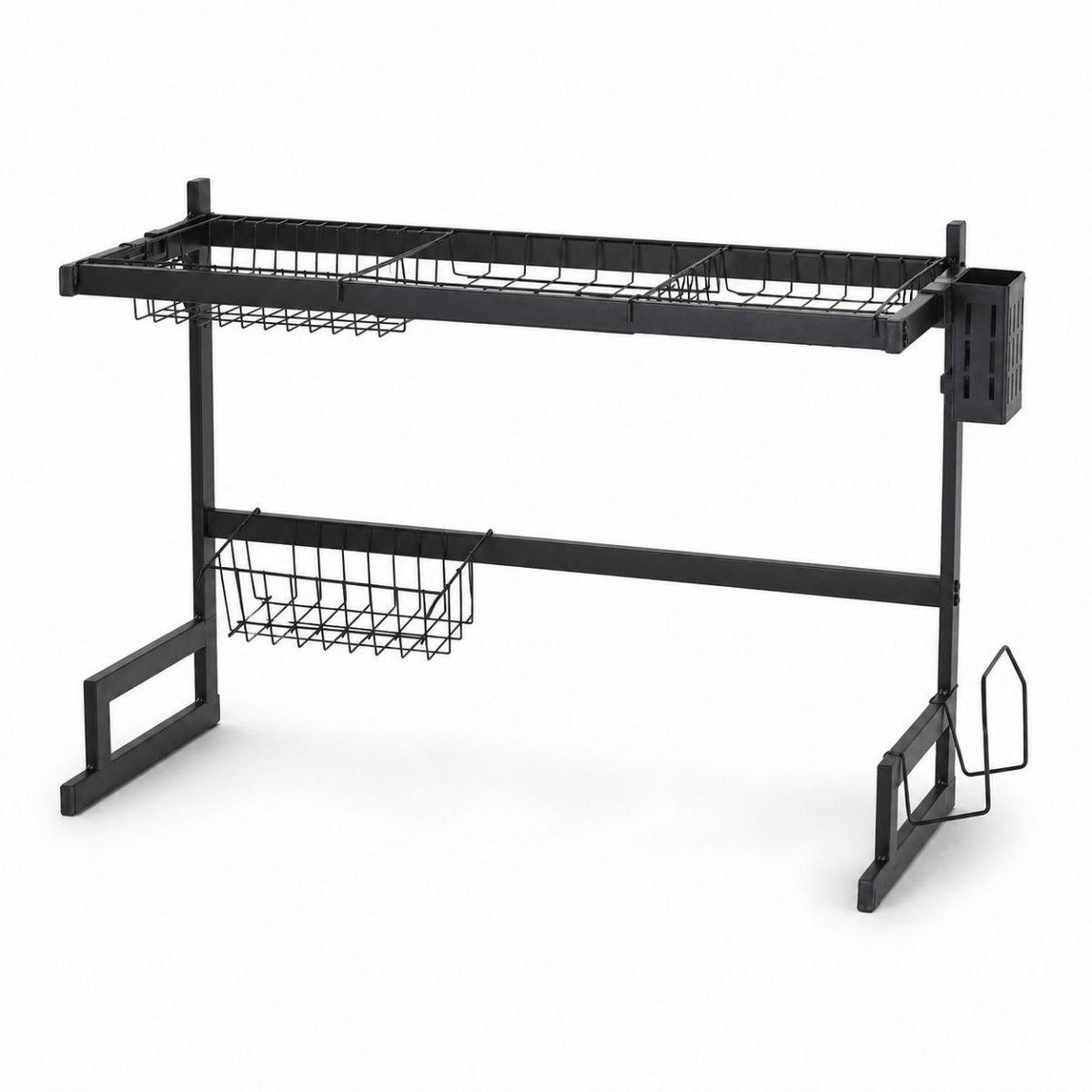 Secaplatos Negro Sobre Lavaplatos Para Cocina Ordenada-7