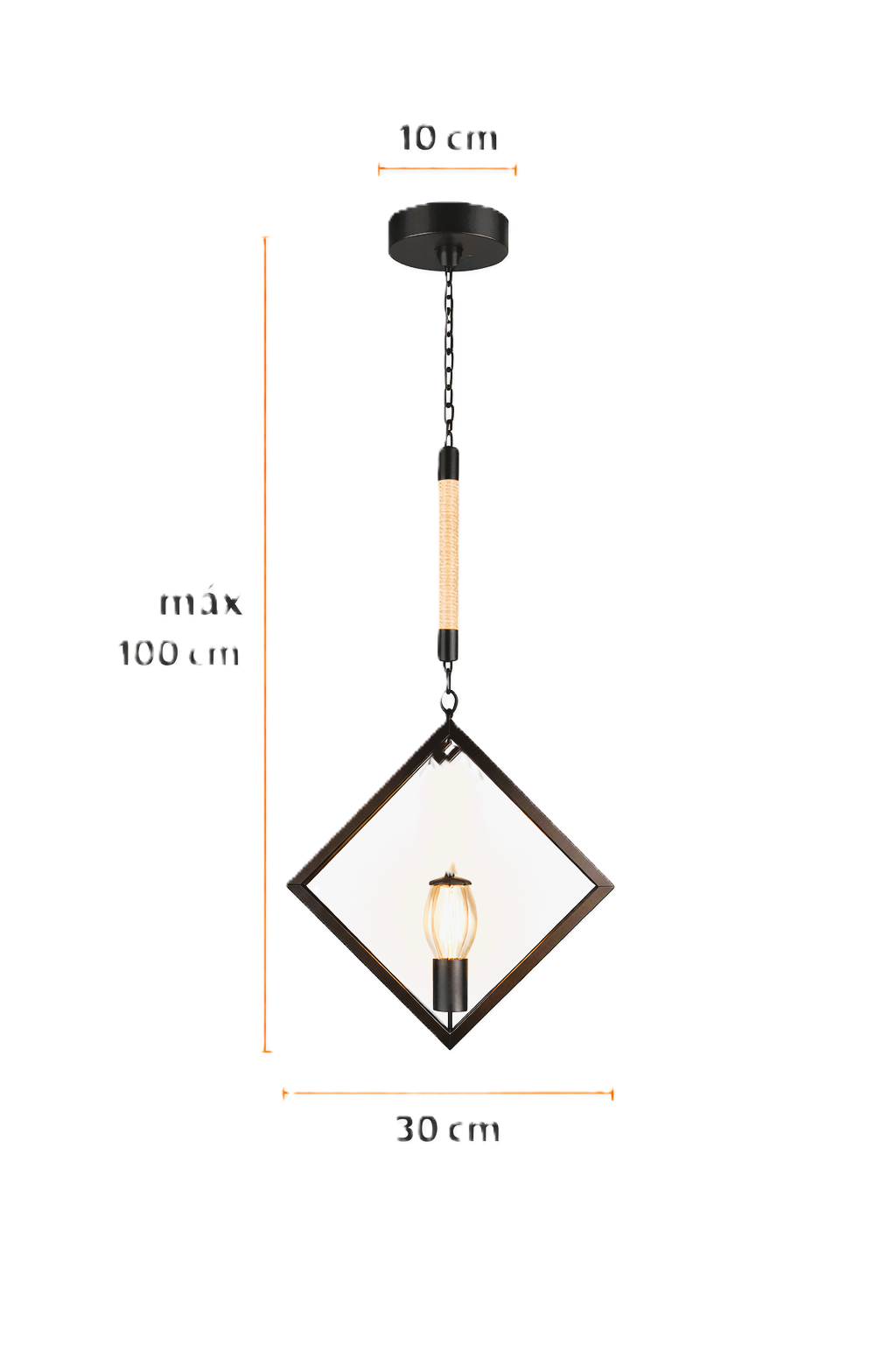 Colgante Techo Kraz II Negro Estilo Industrial Moderno E27 (hasta 40W)-2