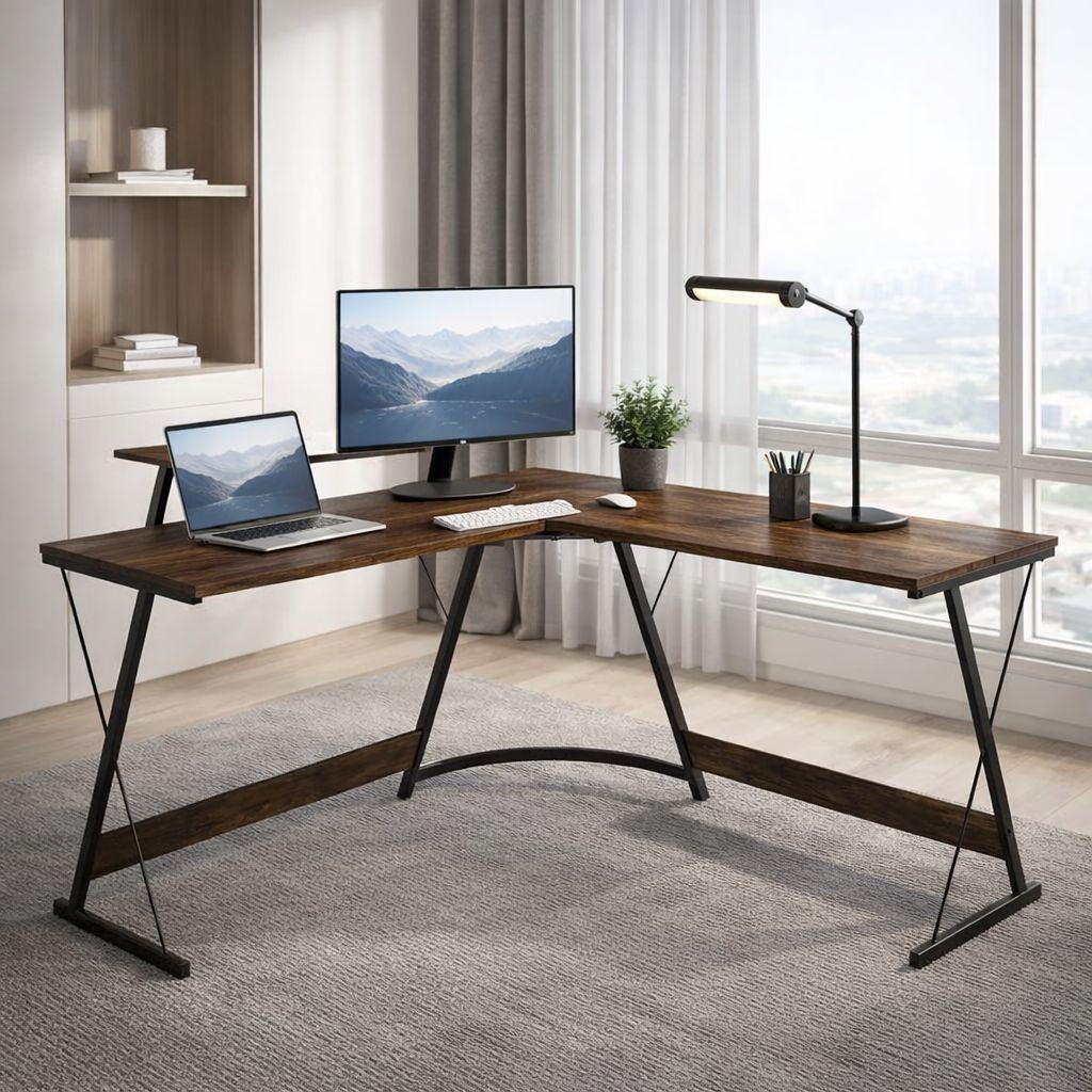 Escritorio Esquinero Madera En L Para Home Office-3