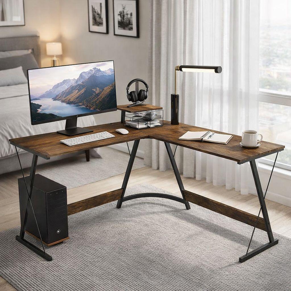 Escritorio Esquinero Madera En L Para Home Office-4