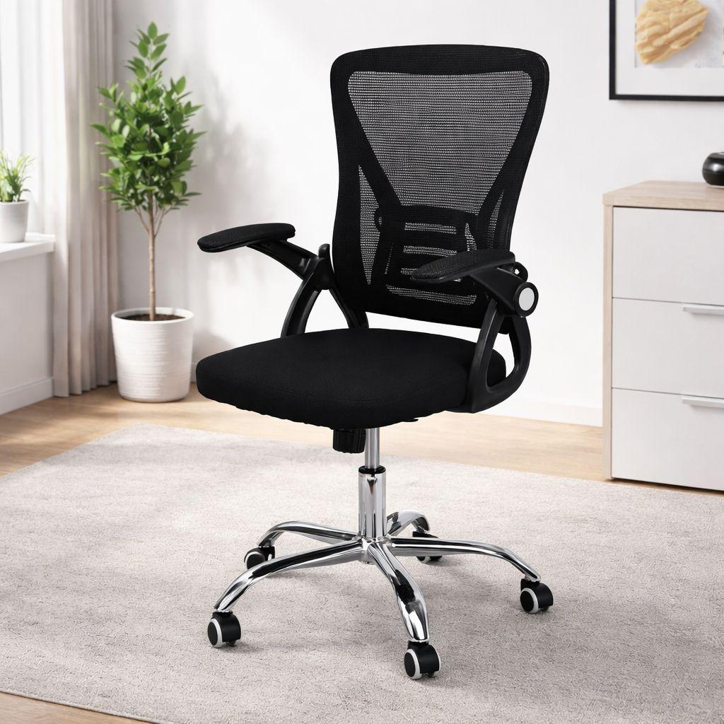 Silla Oficina Ergonomica Negra Mesh Altura Regulable-7