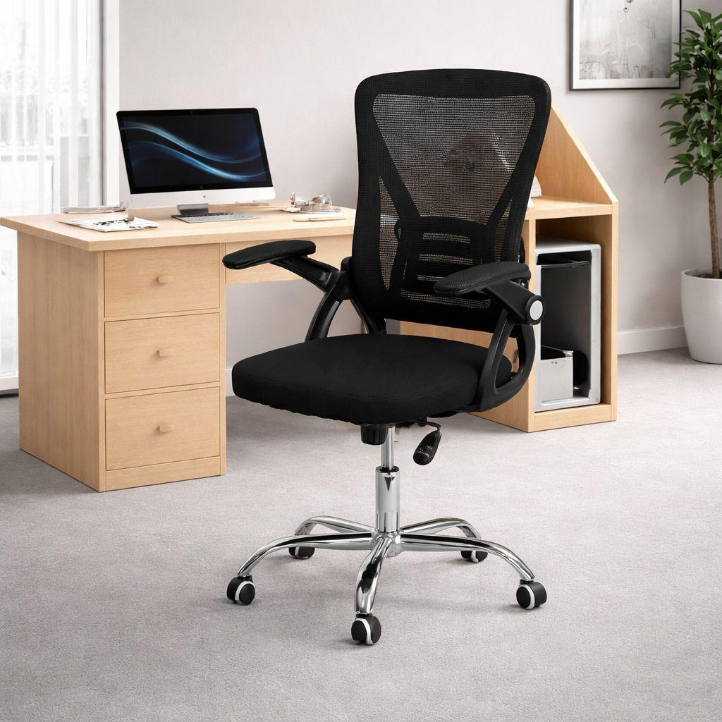 Silla Oficina Ergonomica Negra Mesh Altura Regulable-9