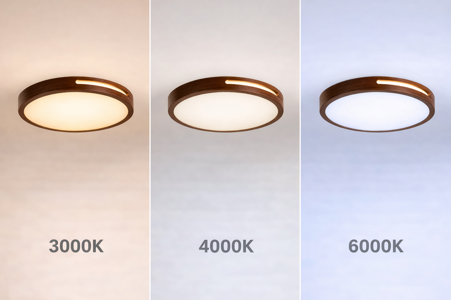 Plafón LED Redondo Urvi 36W Madera Oscura 30cm-3