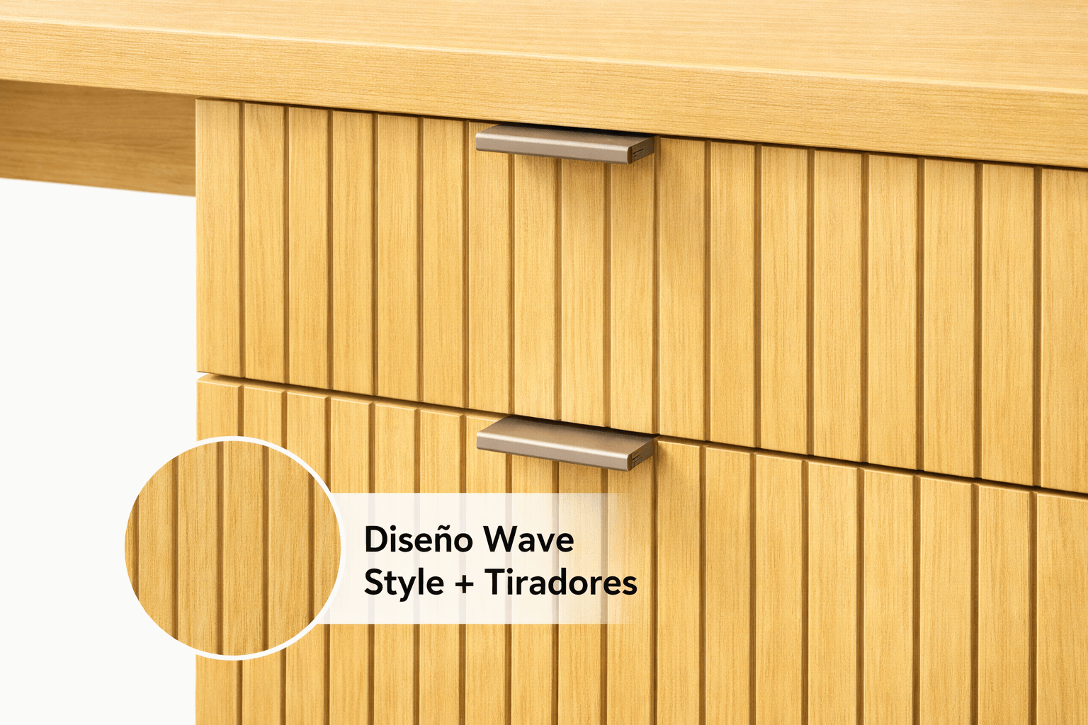 Escritorio Moderno 120 cm Madera Natural Melamina PB E1 Con Almacenamiento-6