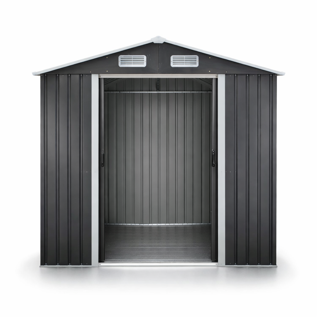 Bodega Exterior Para Jardin De Acero 183x119x186 cm Puertas Corredizas-2