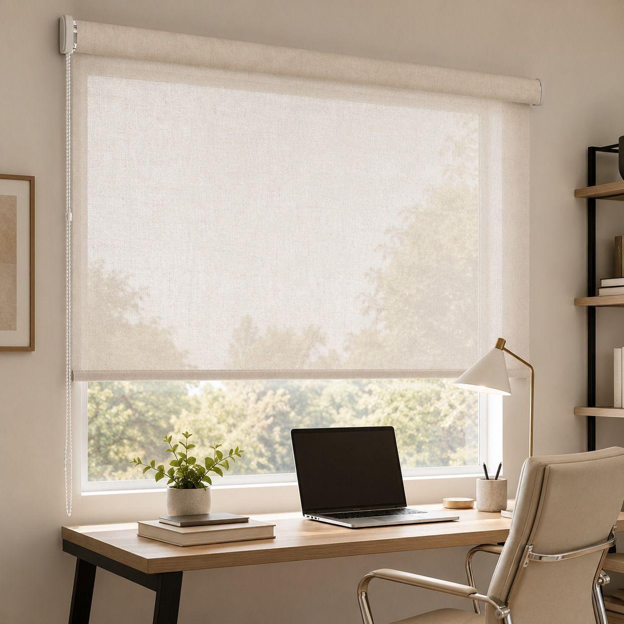 Cortina Roller Lino Aura 75x190 cm  para Ventanas Angostas Dormitorio u Oficina-5