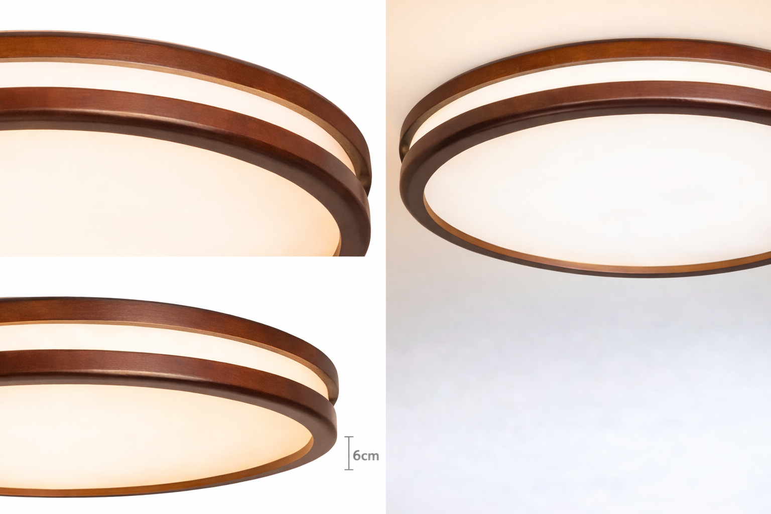 Luminaria Techo LED Saiph 48W 4000lm Madera Oscura Control Remoto-3