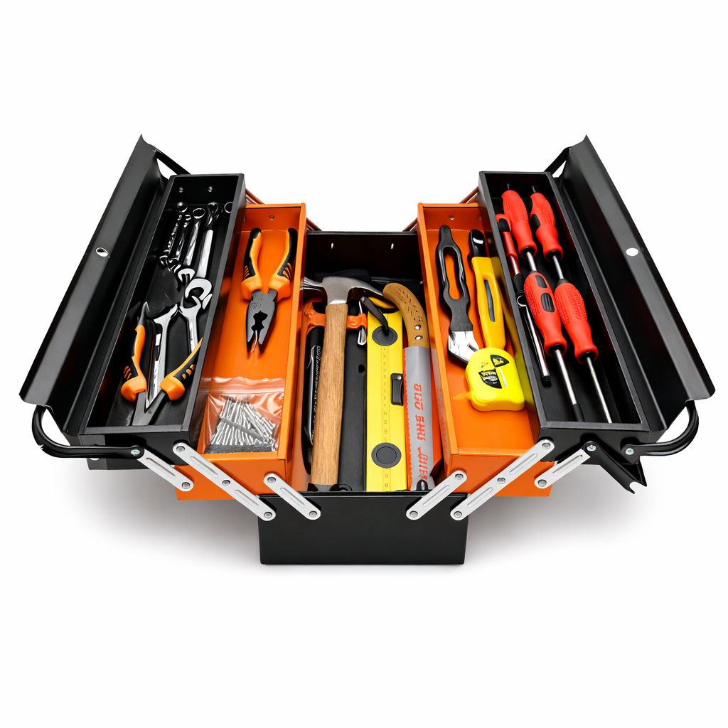 Caja de Herramientas Metalica con 34 Piezas y Accesorios-1