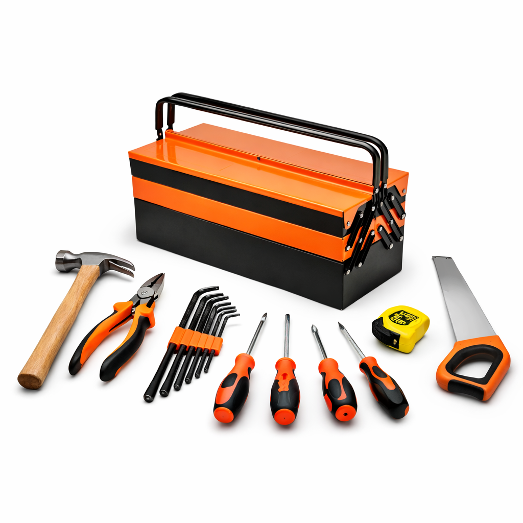 Caja de Herramientas Metalica con 34 Piezas y Accesorios-2