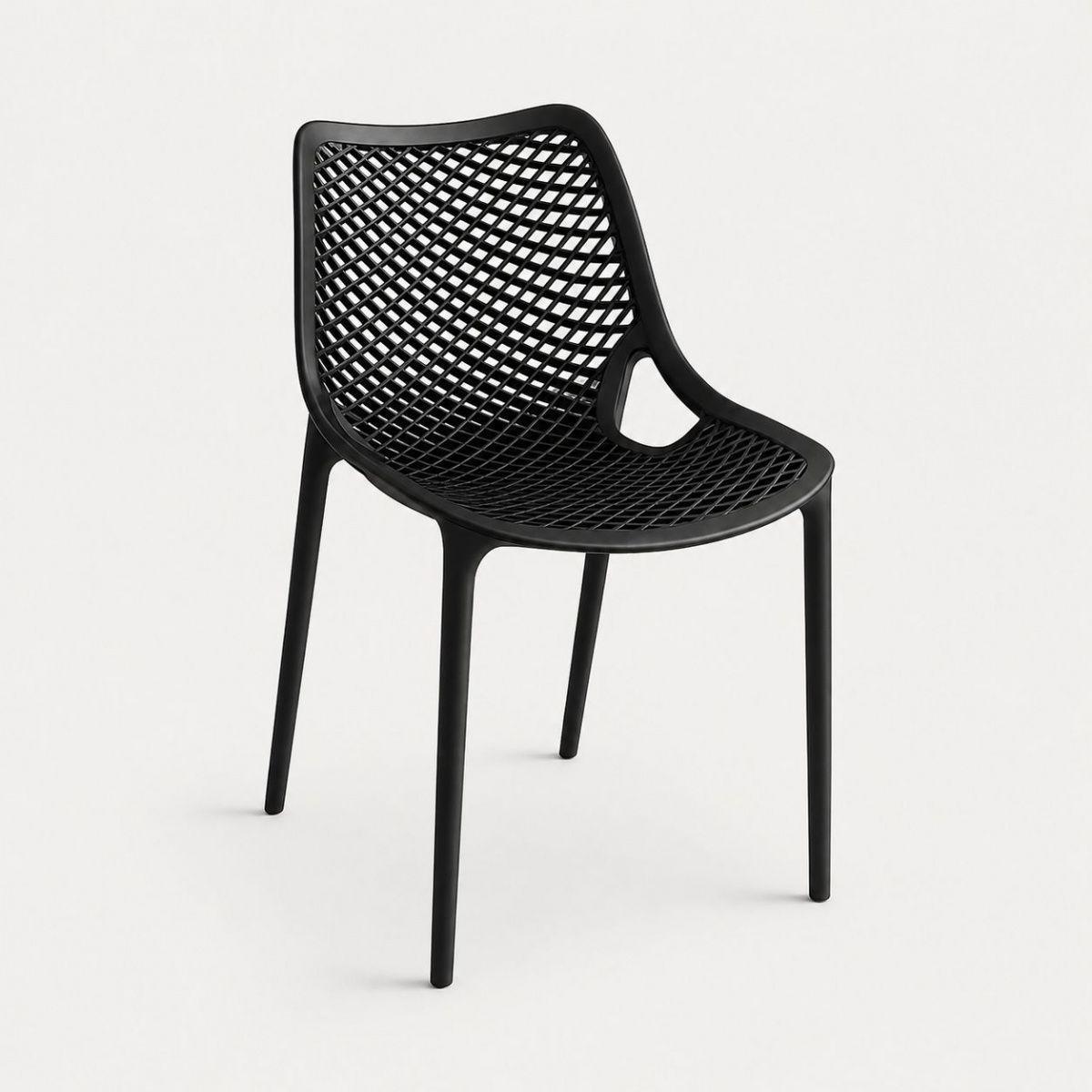Pack de 2 Sillas Urban Noir Negras de Alta Calidad para Comedor, Terraza, Cafetería o Restaurant-7