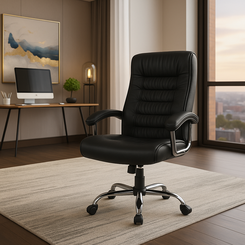 Silla Magnus Escritorio Oficina gerencial negra-2