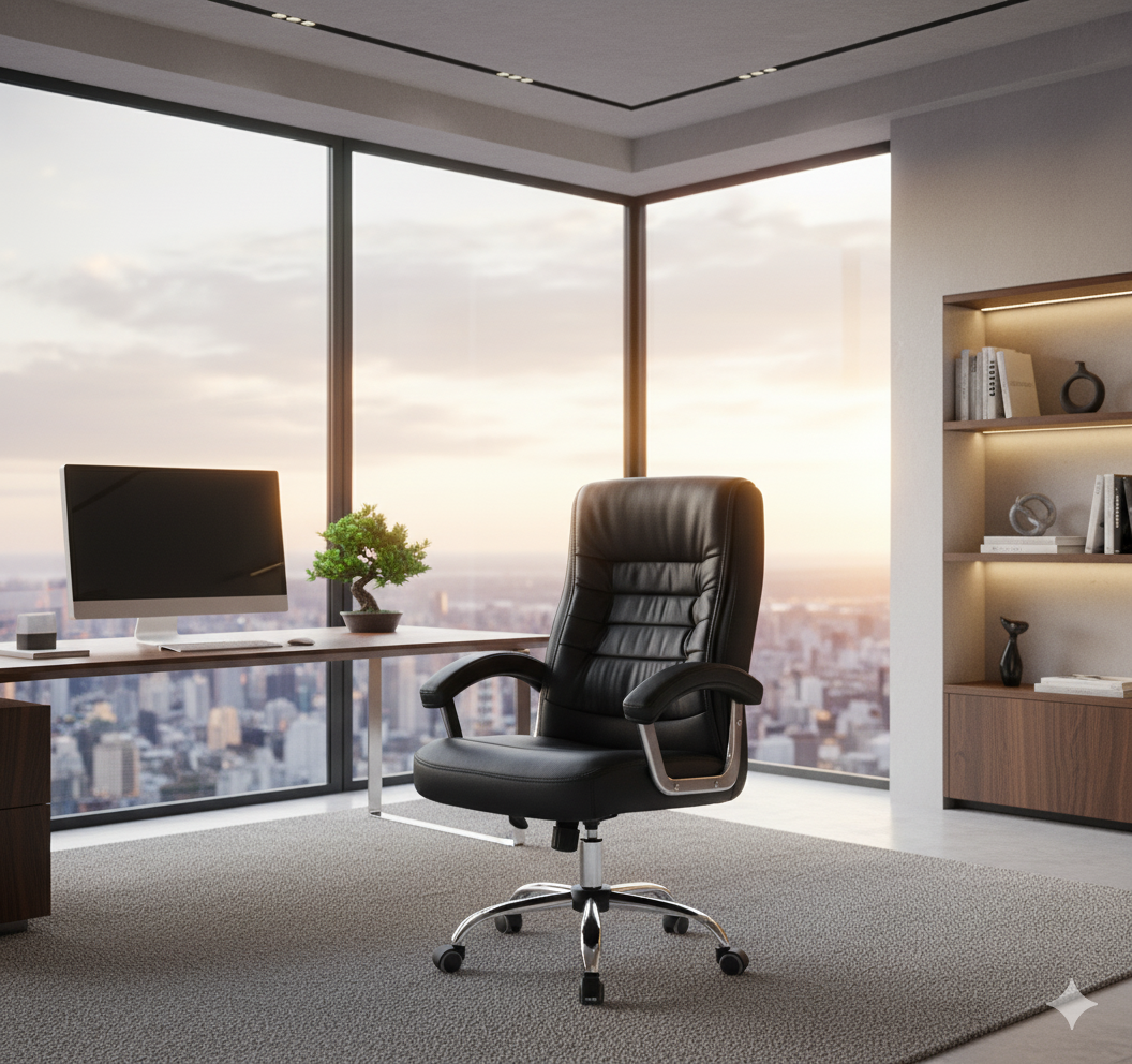 Silla Magnus Escritorio Oficina gerencial negra-4